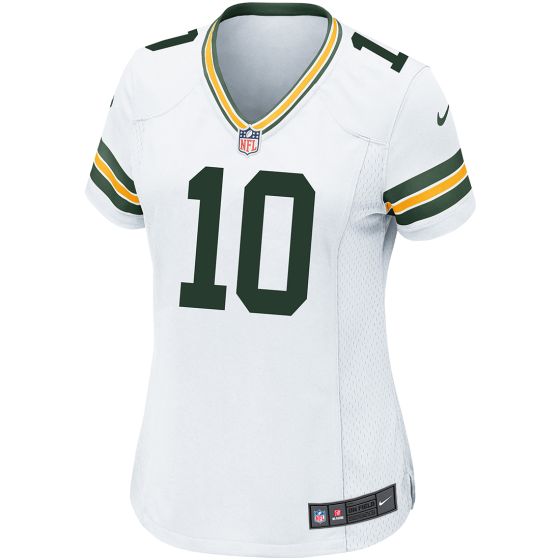 Green Bay Packers #10 Jordan Love Womens Away Game Jersey-White