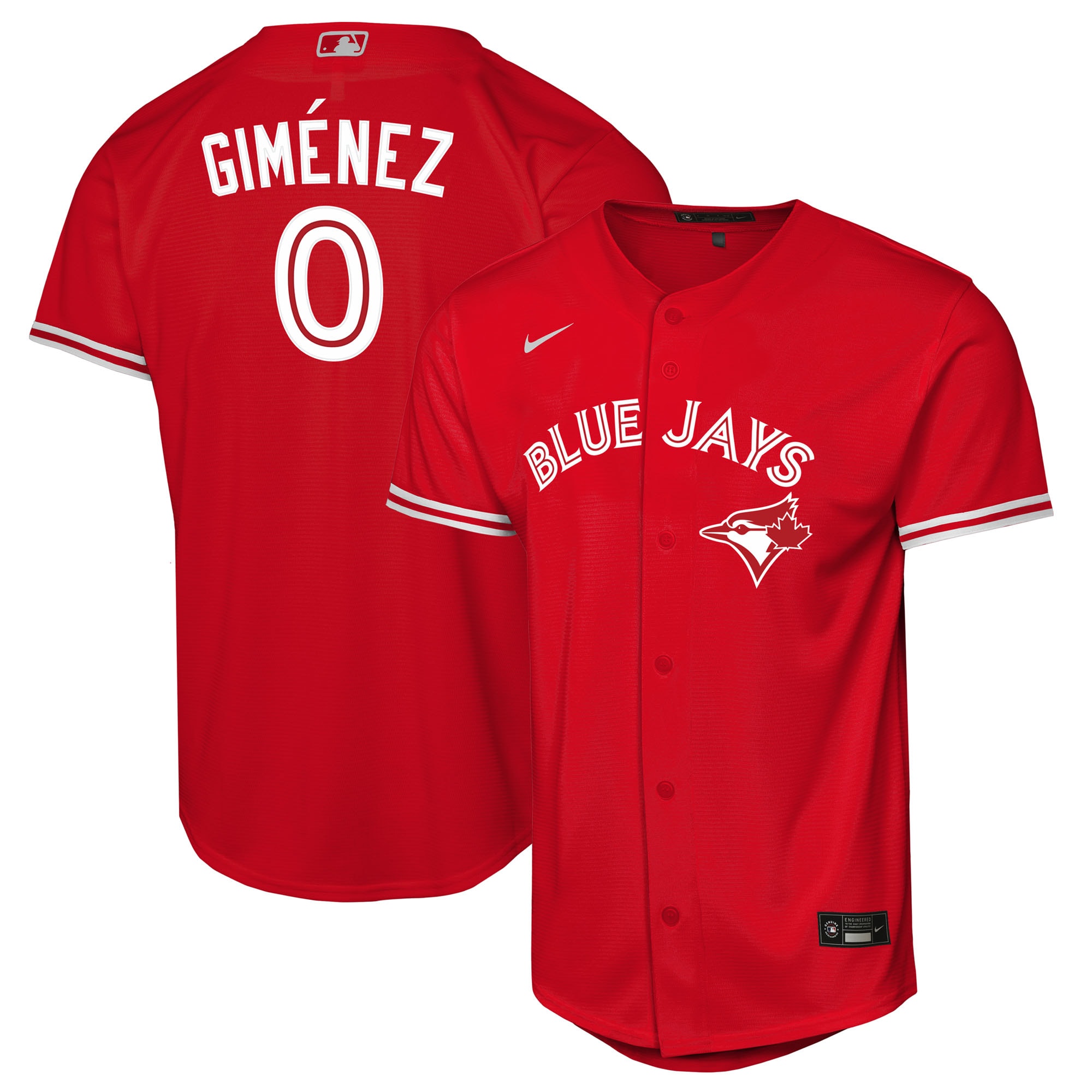 Andrés Giménez #0 Toronto Blue Jays Youth Canada Day Replica Jersey - Red