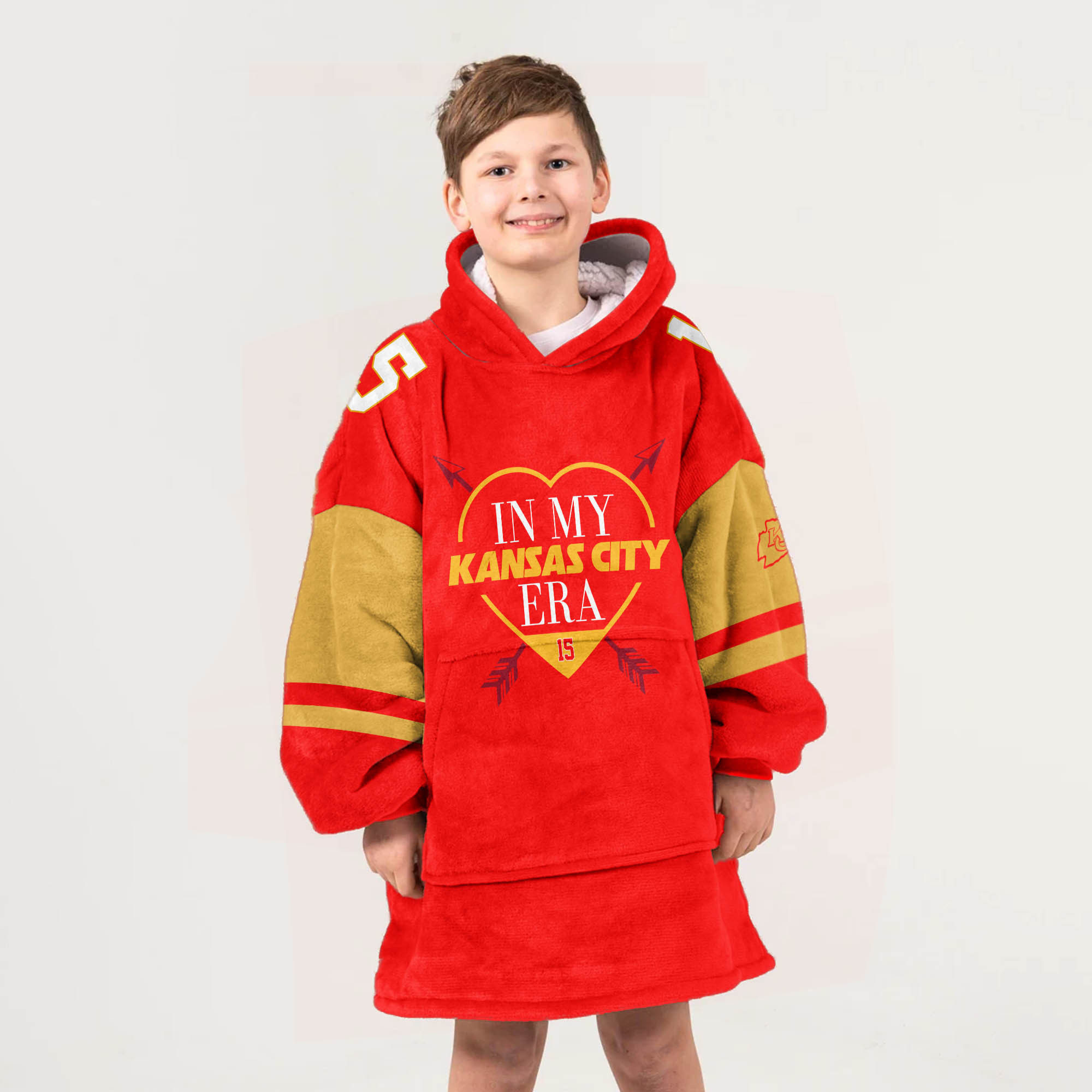 Adult PM 15 Kansas City Football Unisex Blanket Hoodie