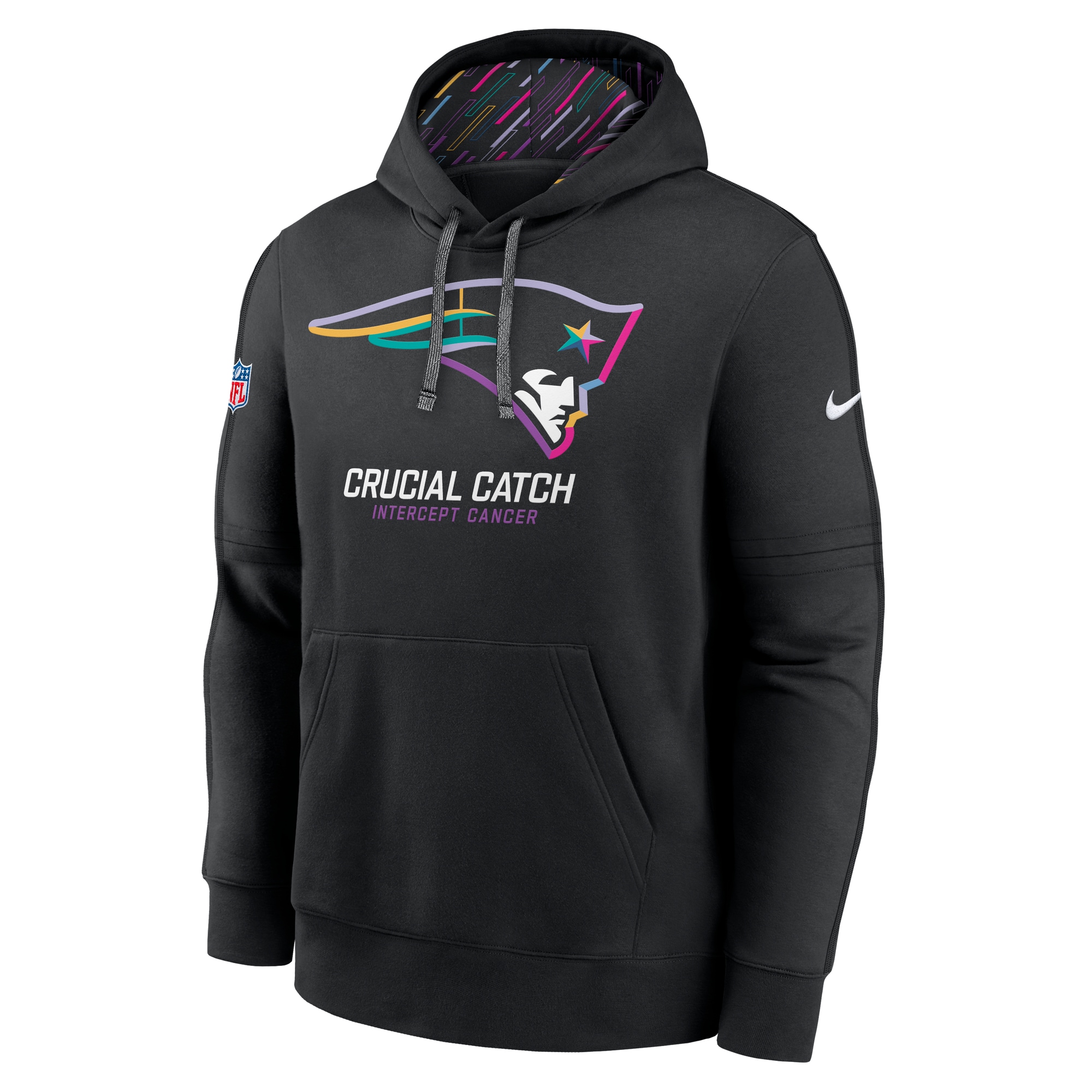New England Patriots 2024 NFL Crucial Catch Club Pullover Hoodie - Black