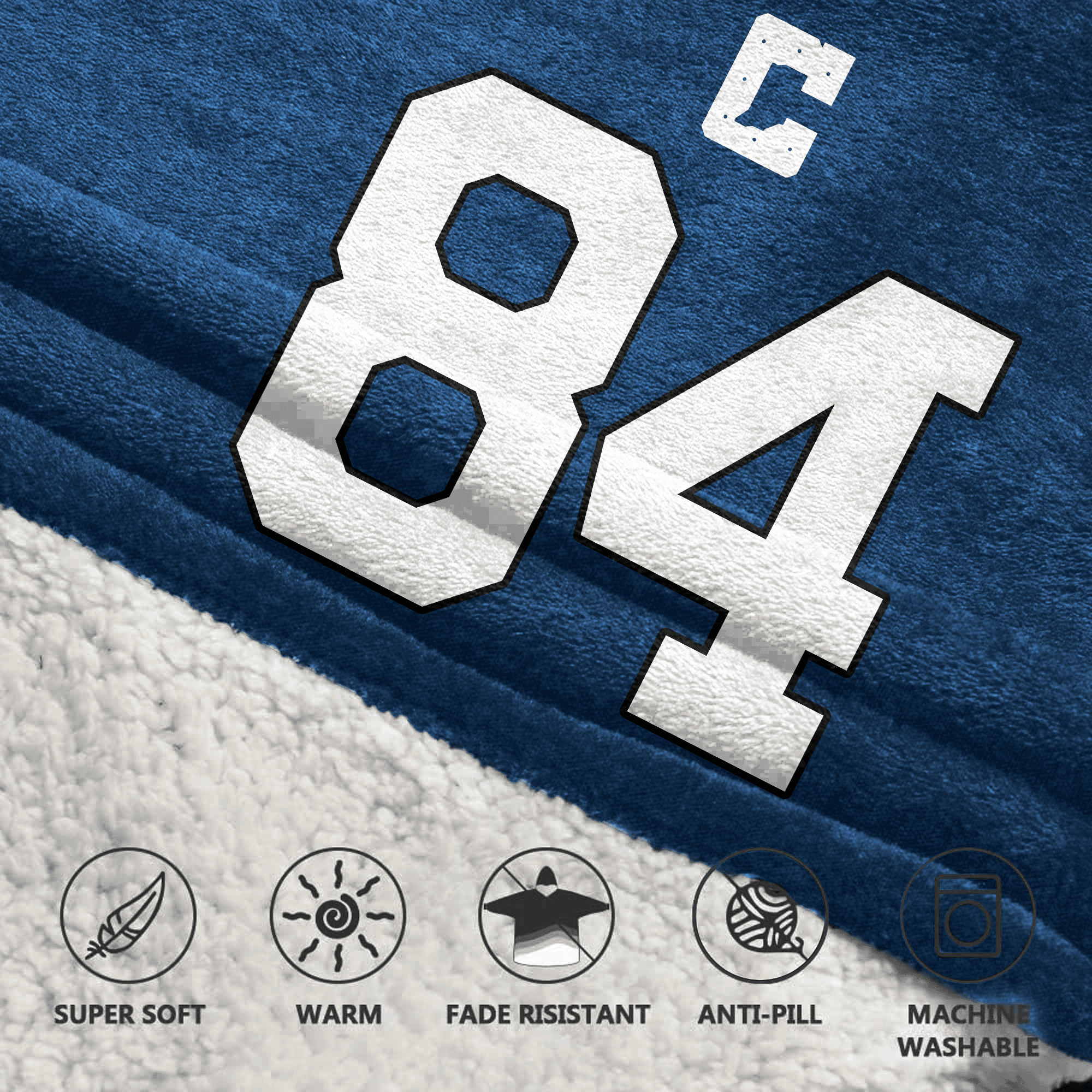 Kid 84 Indianapolis Football Unisex Blanket Hoodie