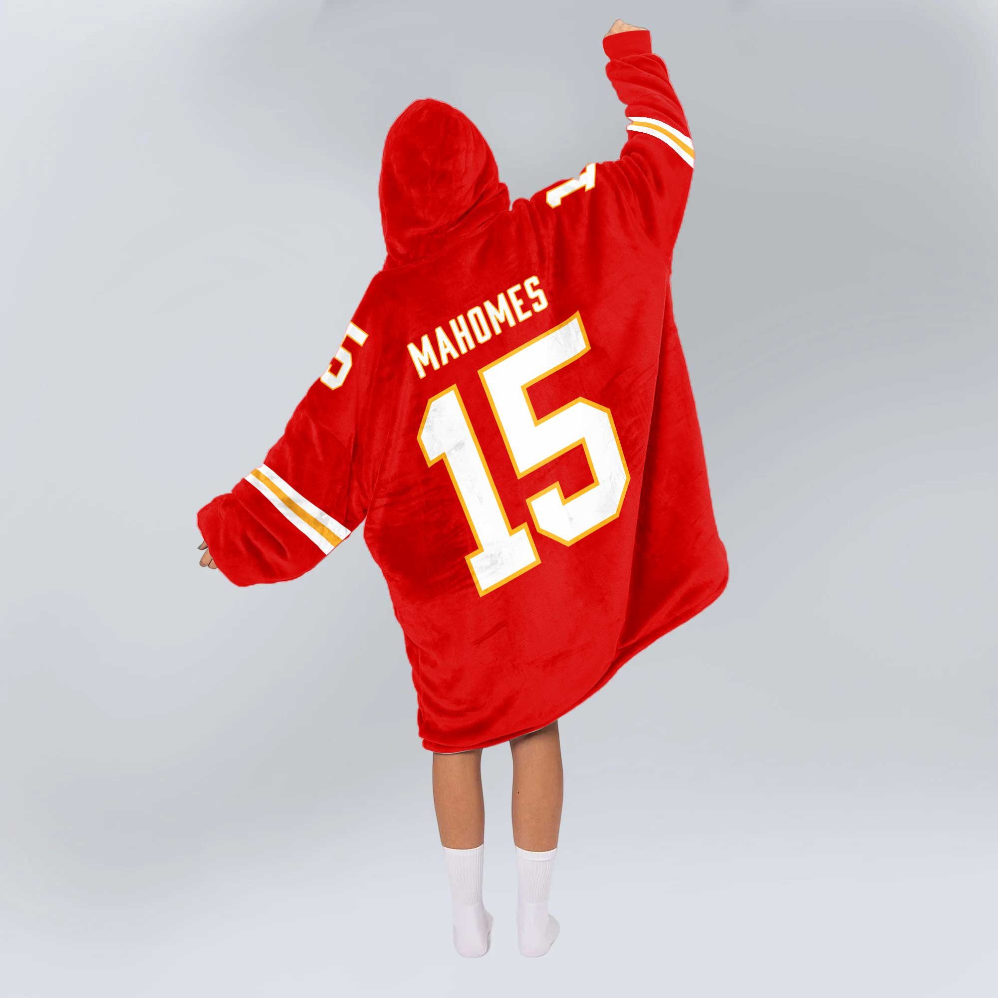 Adult P.M. 15 Kansas City Football Unisex Blanket Hoodie