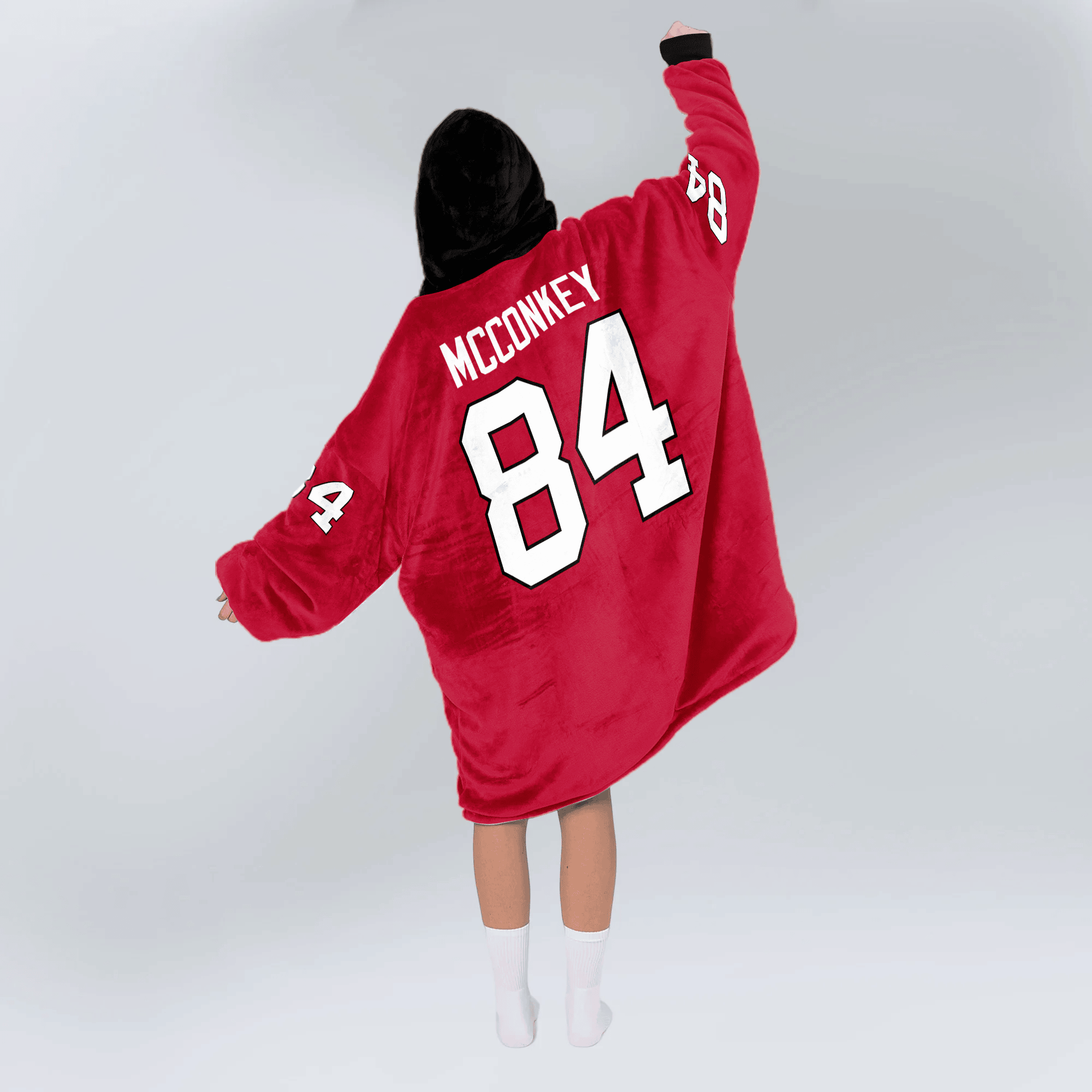 Adult L.M 84 Georgia Football Unisex Blanket Hoodie