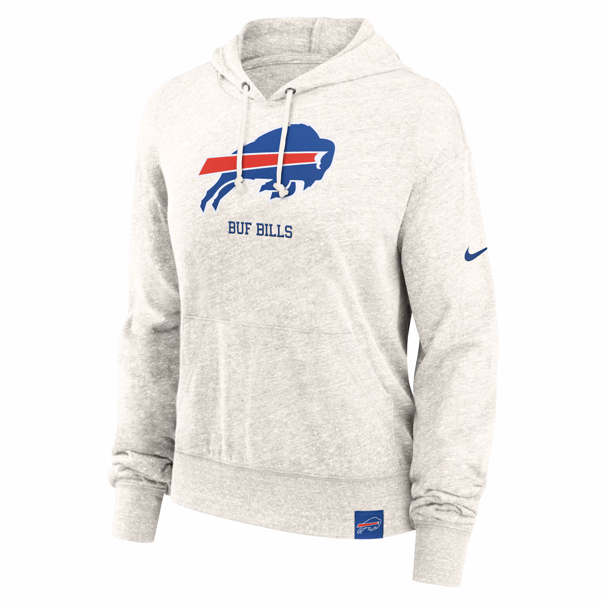 Buffalo Bills Women's Gym Vintage Logo Pullover Hoodie - Cream