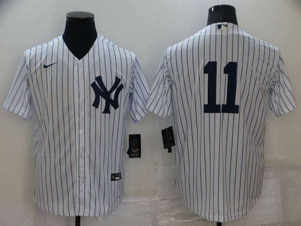 Men's  New York Yankees #11 Brett Gardner White Cool Base Stitched MLB Jersey