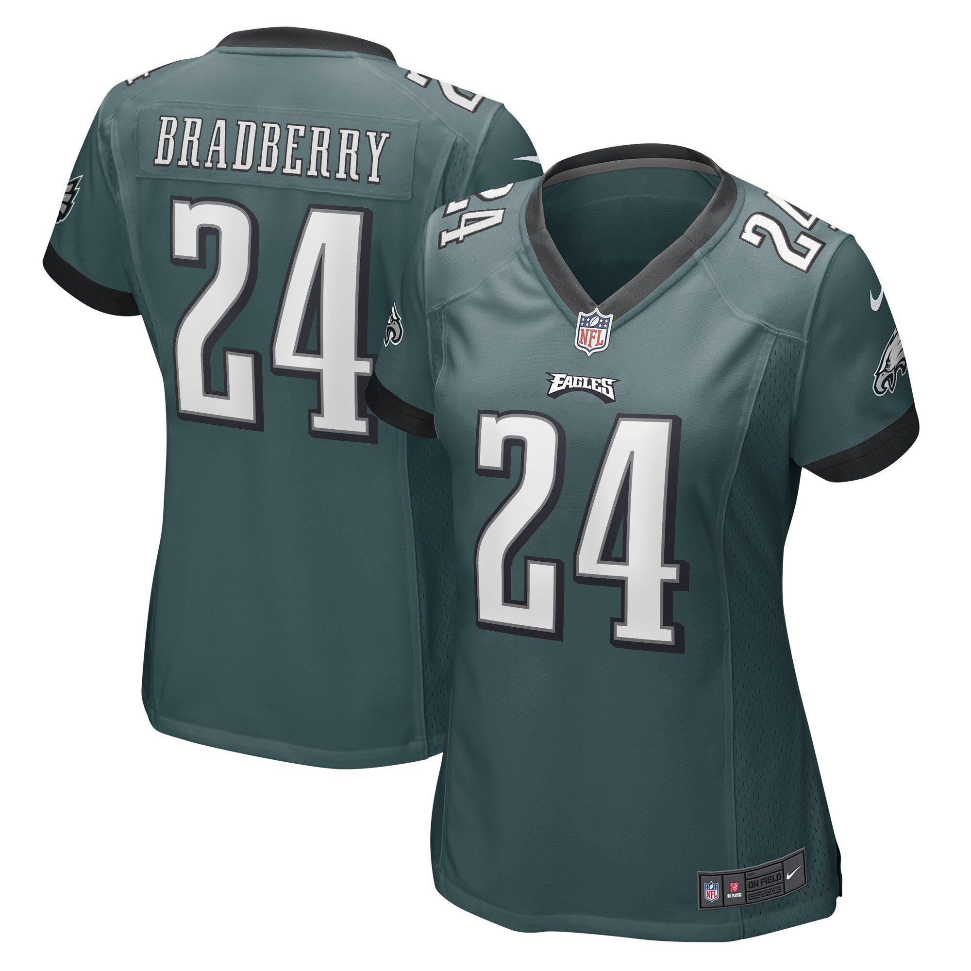 James Bradberry Philadelphia Eagles  Women's Game Player Jersey - Midnight Green