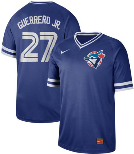 Men's  Toronto Blue Jays #27 Vladimir Guerrero Jr. Royal Cooperstown Collection Stitched MLB Jersey