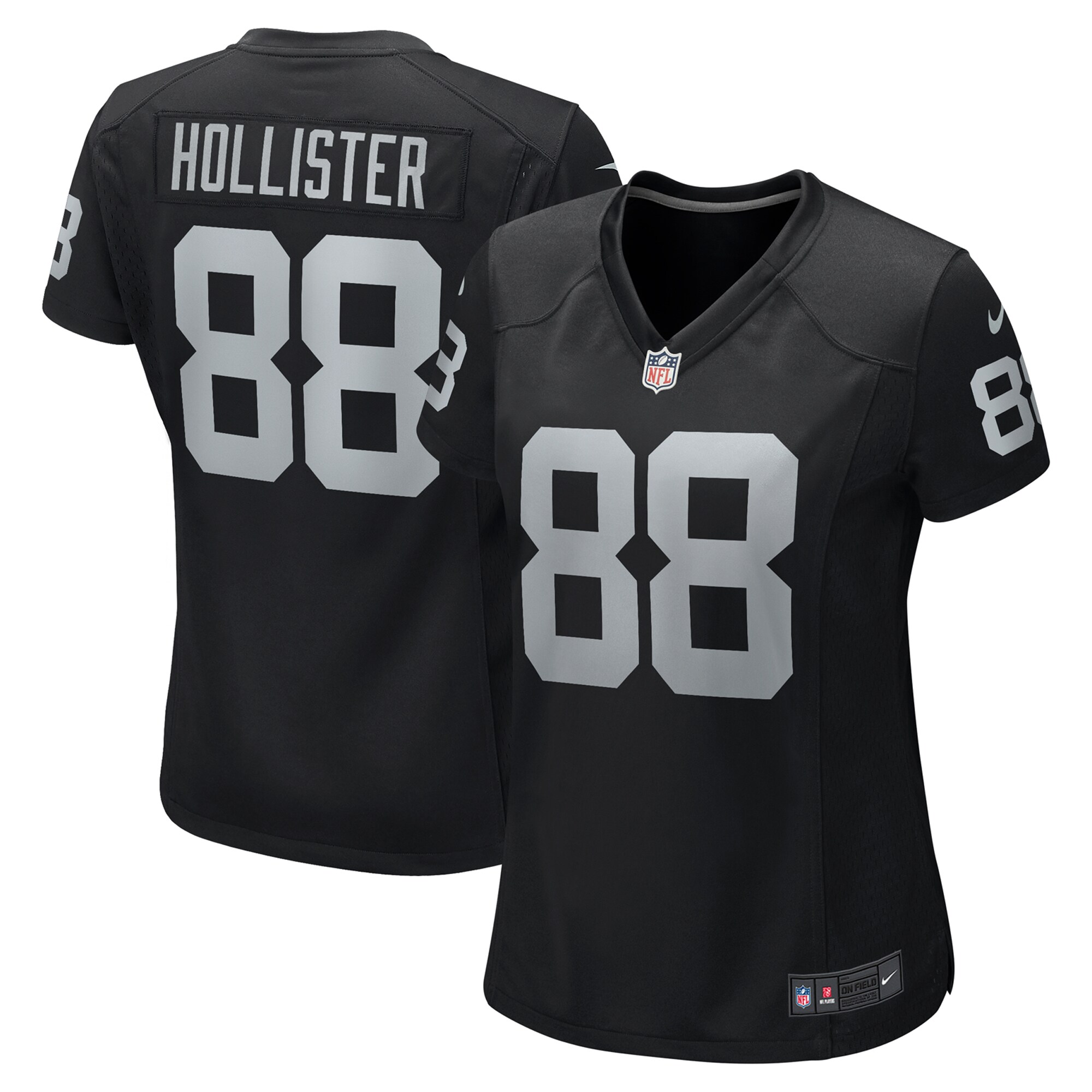 Jacob Hollister Las Vegas Raiders  Women's Game Player Jersey - Black
