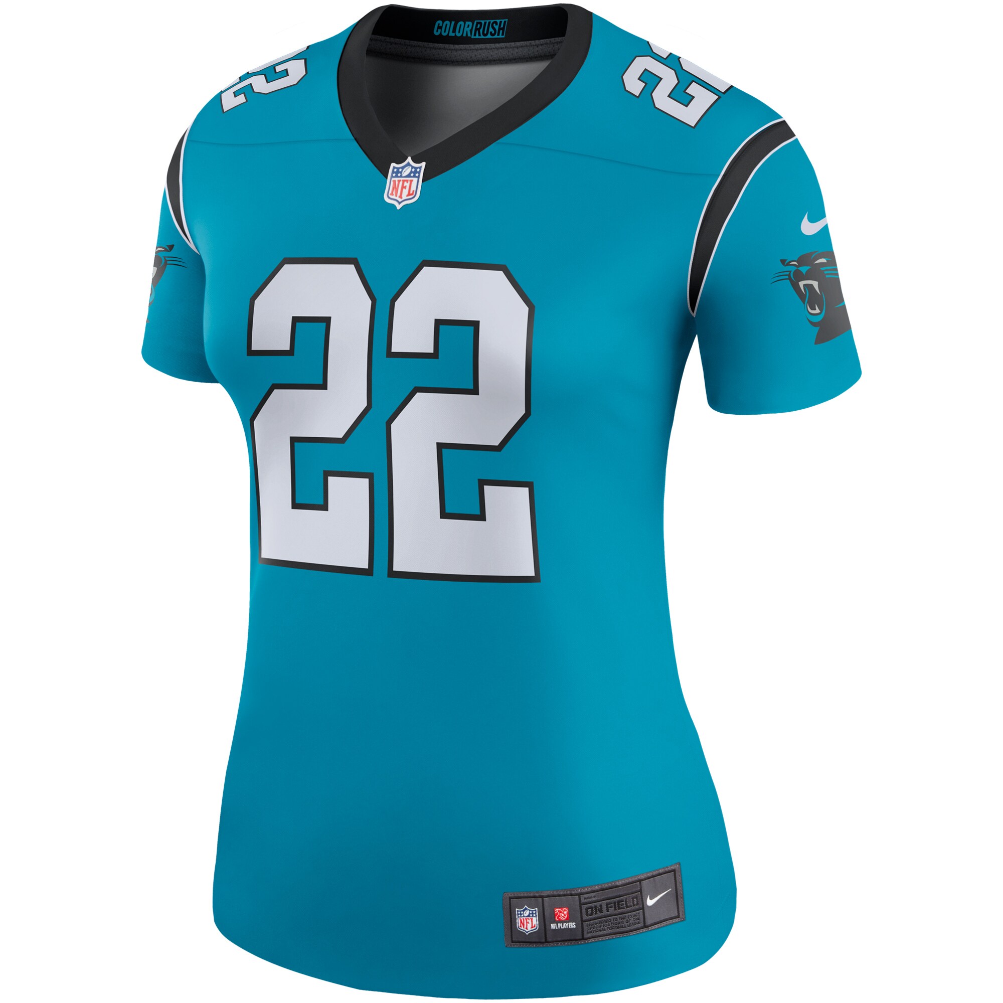 Christian McCaffrey Carolina Panthers  Women's Color Rush Legend Player Jersey - Blue