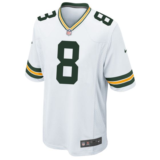 Green Bay Packers #8 Josh Jacobs Away Game Jersey-White