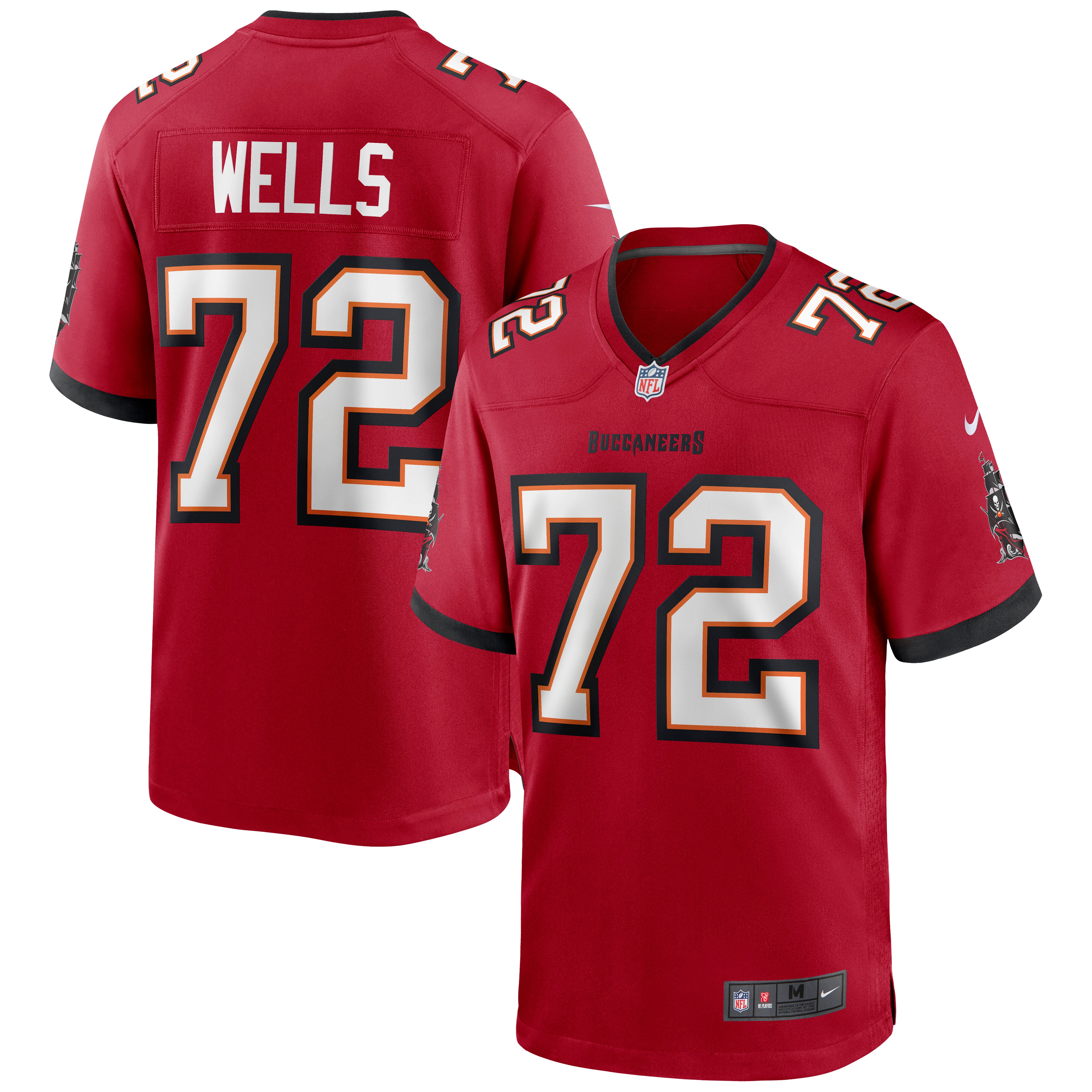 Josh Wells Tampa Bay Buccaneers  Game Jersey - Red