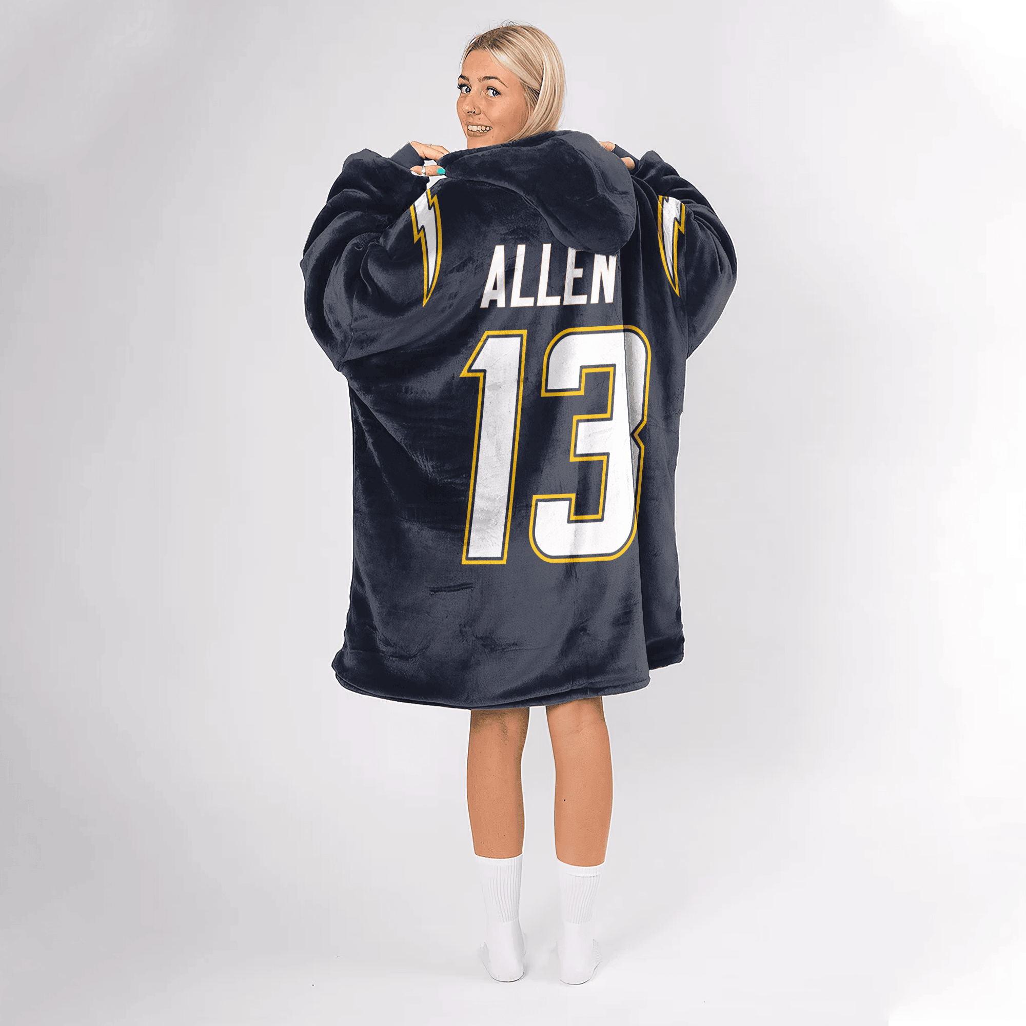 Adult 13 Los Angeles C Football Unisex Blanket Hoodie