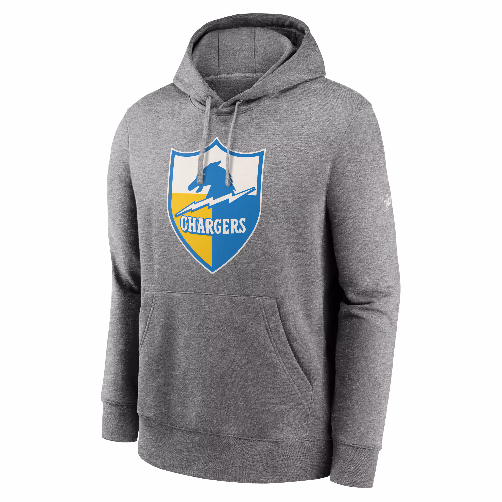 Los Angeles Chargers Rewind Club Fleece Pullover Hoodie - Heathered Gray