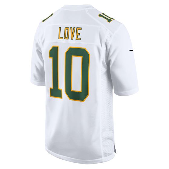 Green Bay Packers #10 Jordan Love White Fashion Game Jersey
