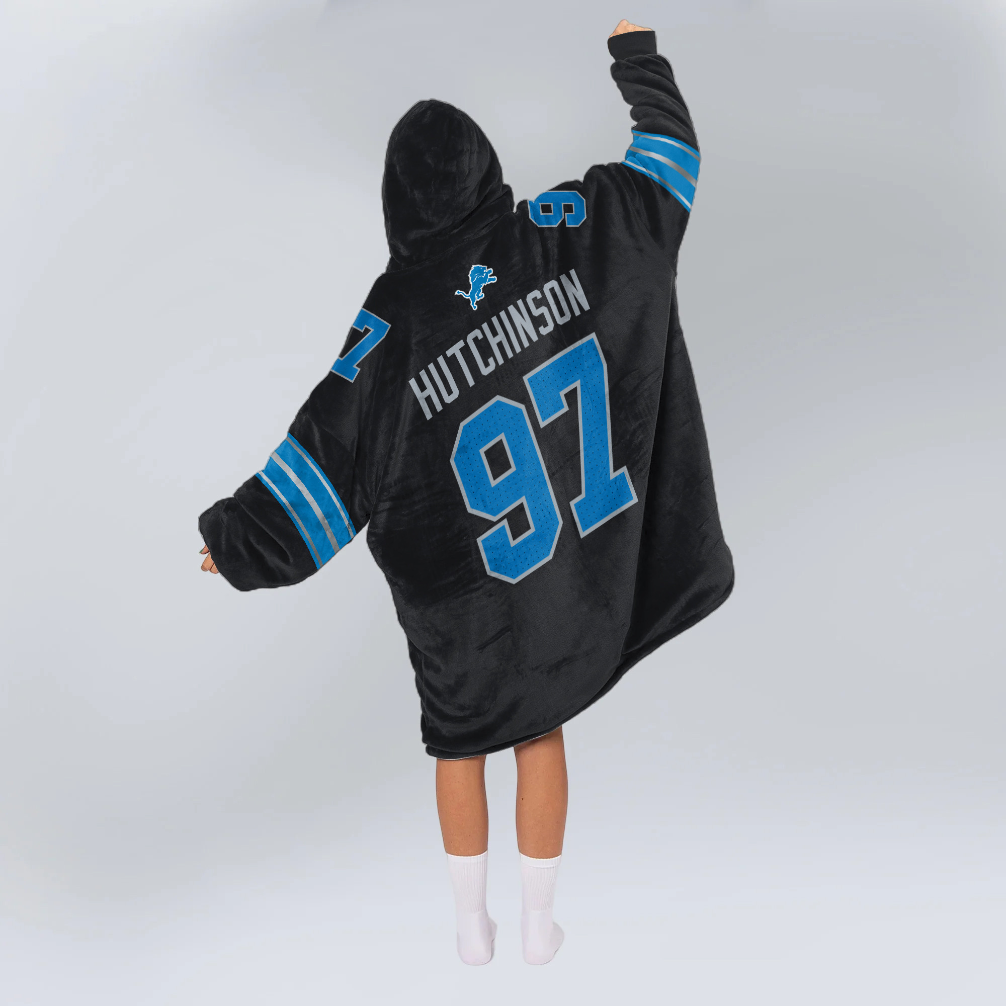 Adult A.H 97 Detroit Football Unisex Blanket Hoodie