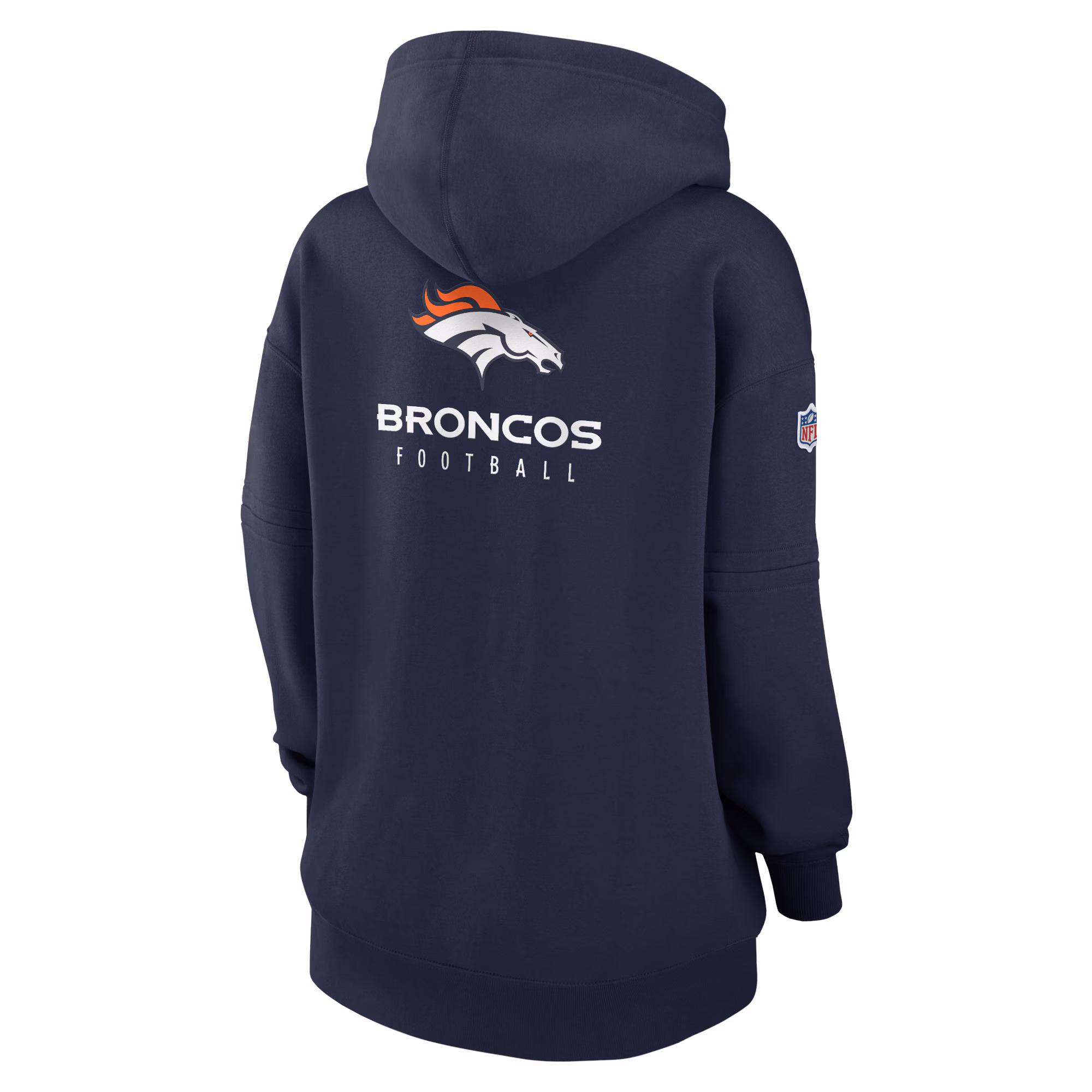 Denver Broncos Women's 2023 Sideline Club Fleece Pullover Hoodie - Navy