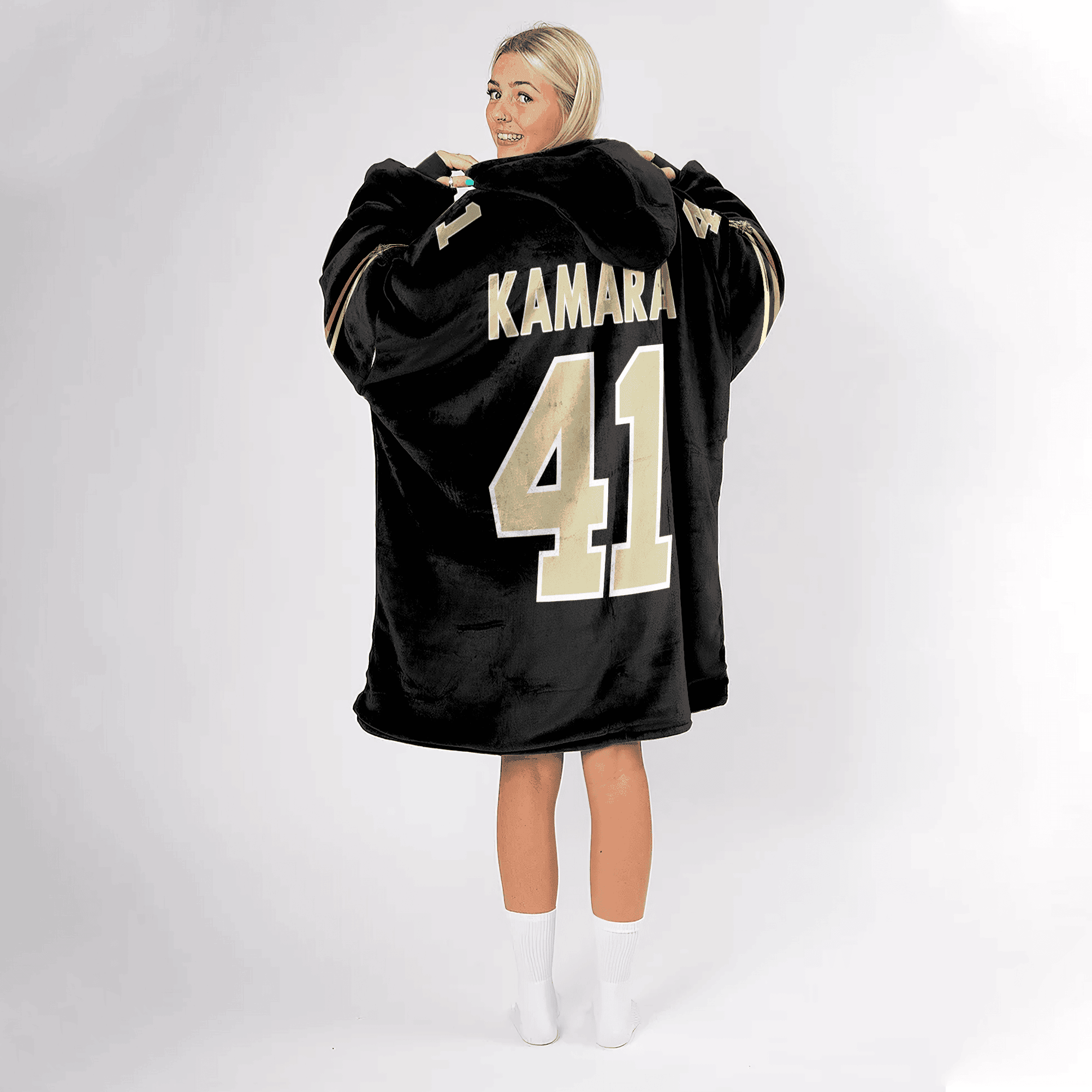 Adult 41 New Orleans Football Unisex Blanket Hoodie