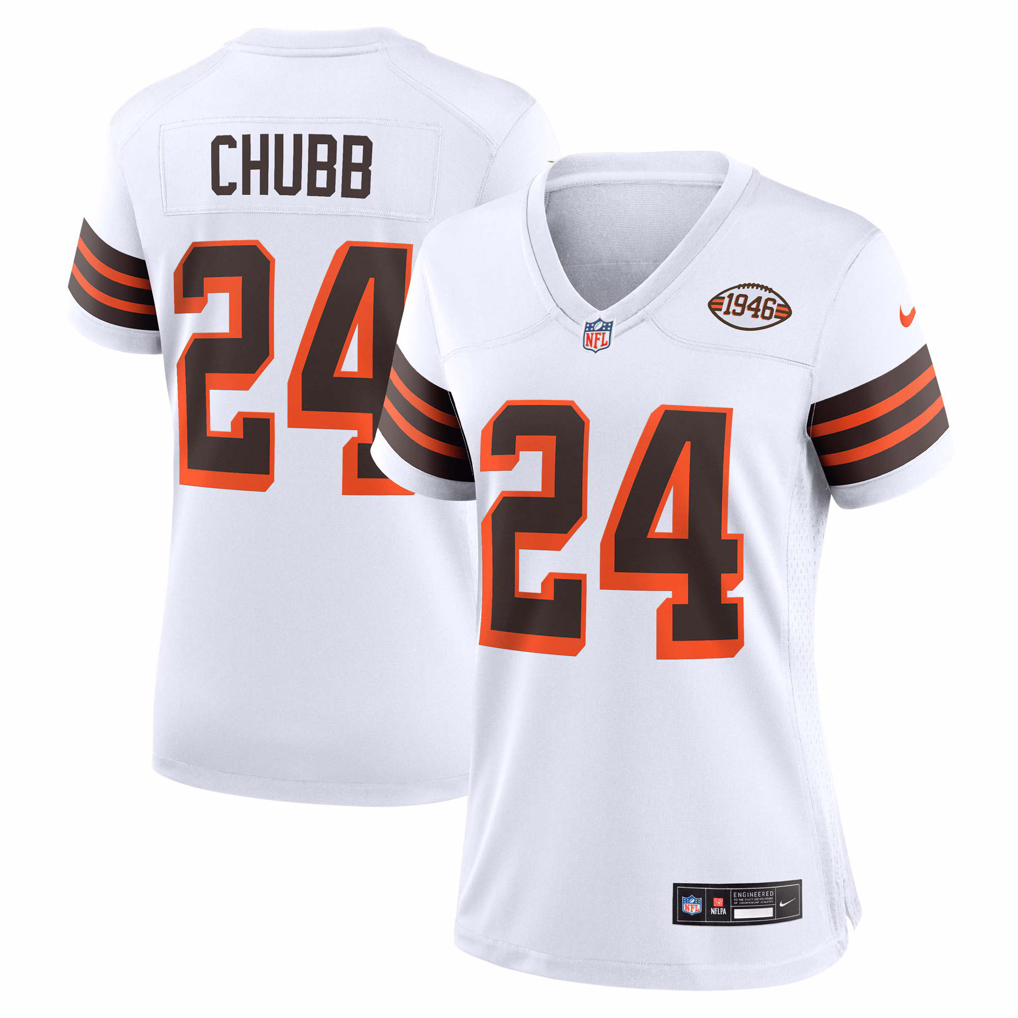 Nick Chubb Cleveland Browns Women's Alternate Game Jersey -  White