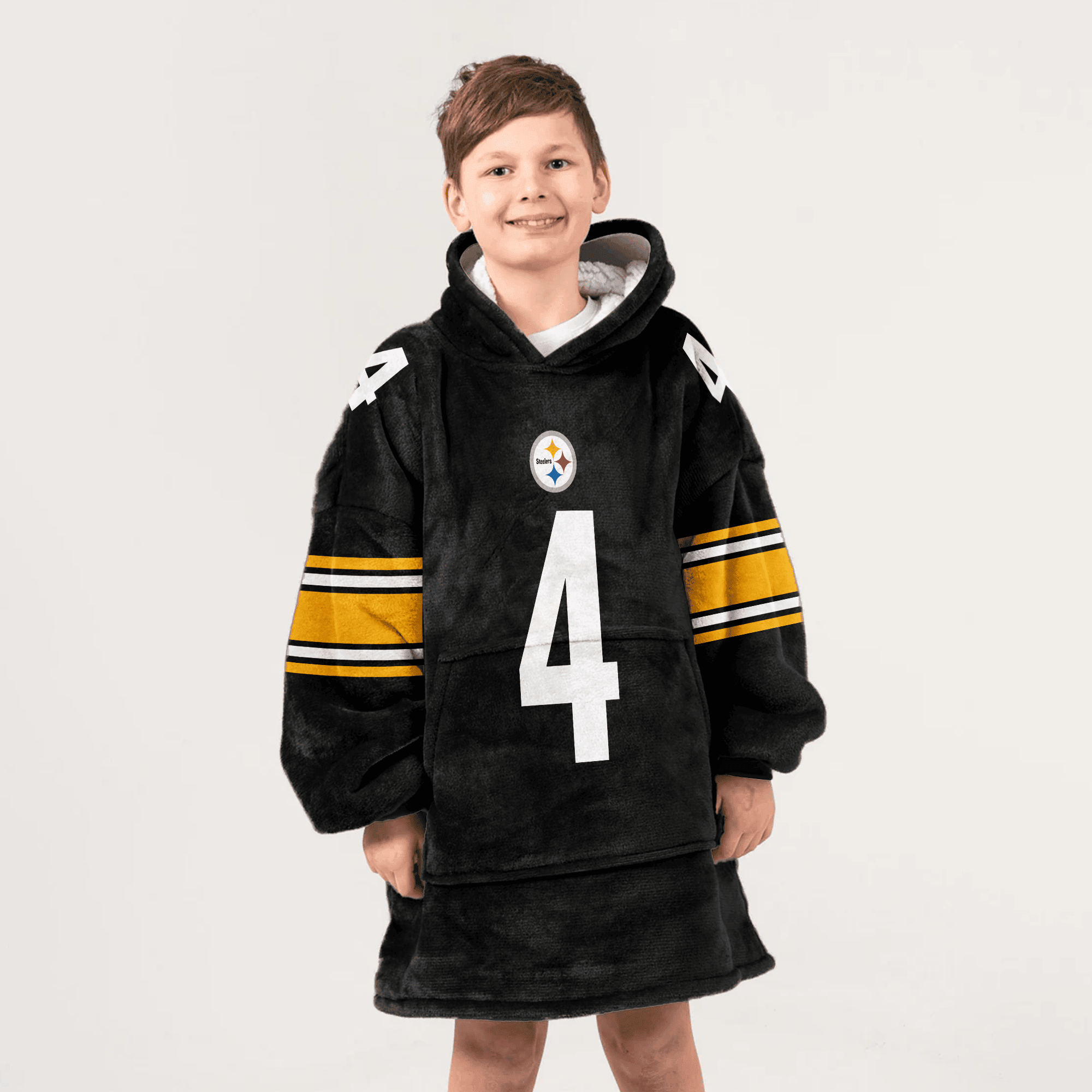 Kid 4 Pittsburgh Football Unisex Blanket Hoodie