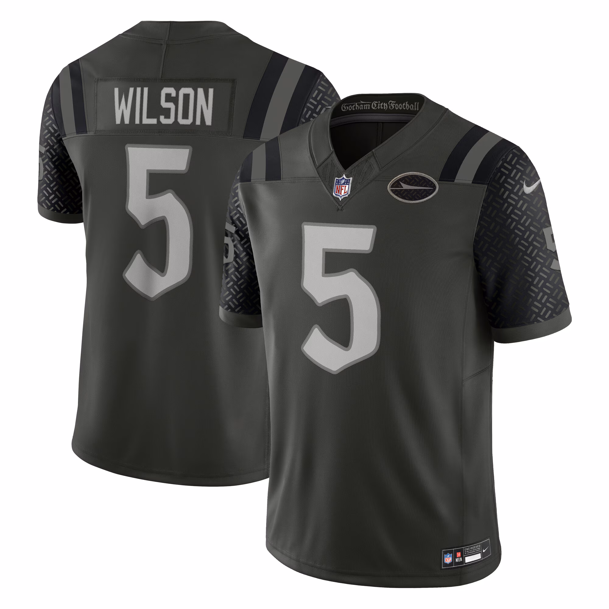Garrett Wilson #5 New York Jets2025 Rivalries Collection Limited Jersey - Gotham Green