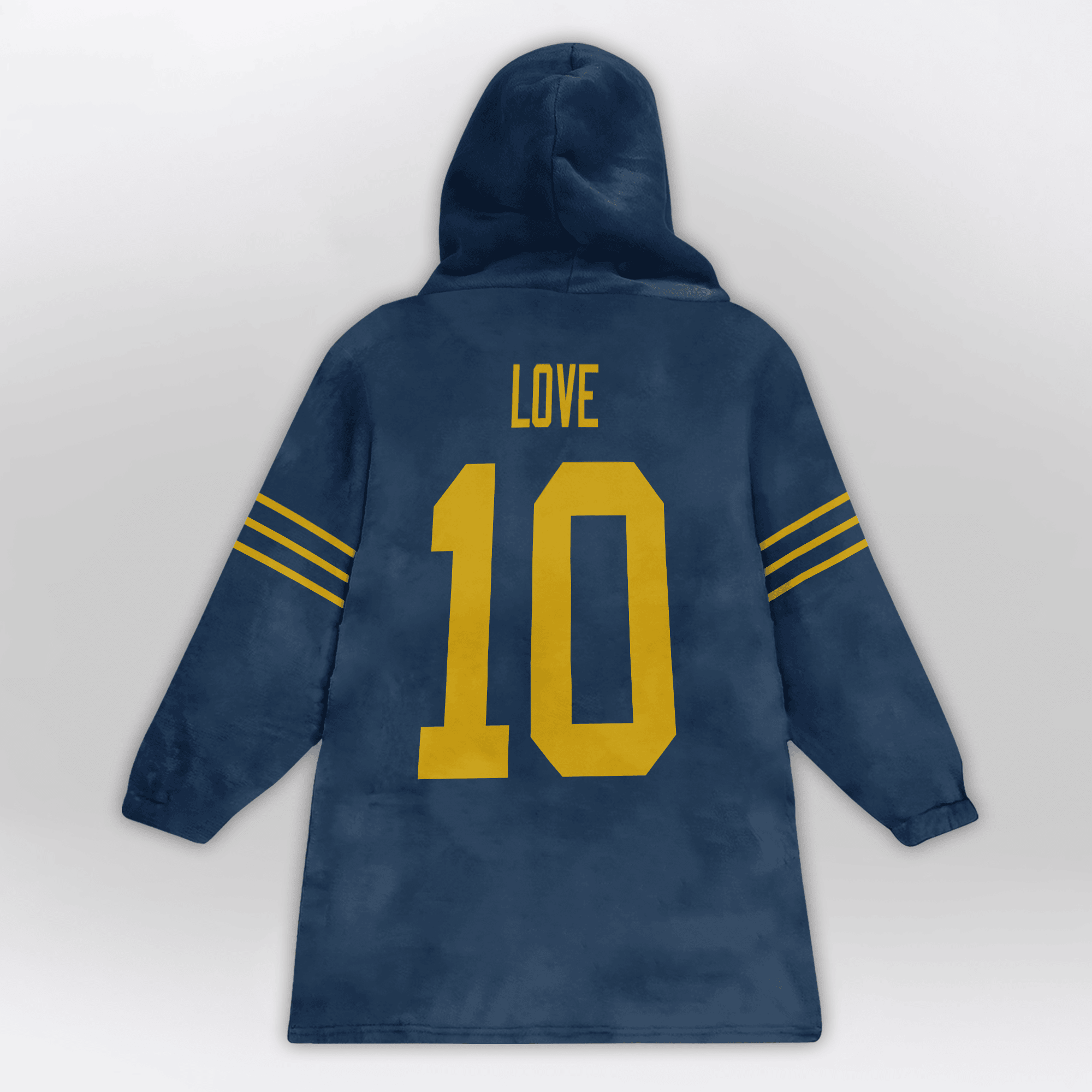 Adult J.L 10 Captain Green Bay Football Unisex Blanket Hoodie
