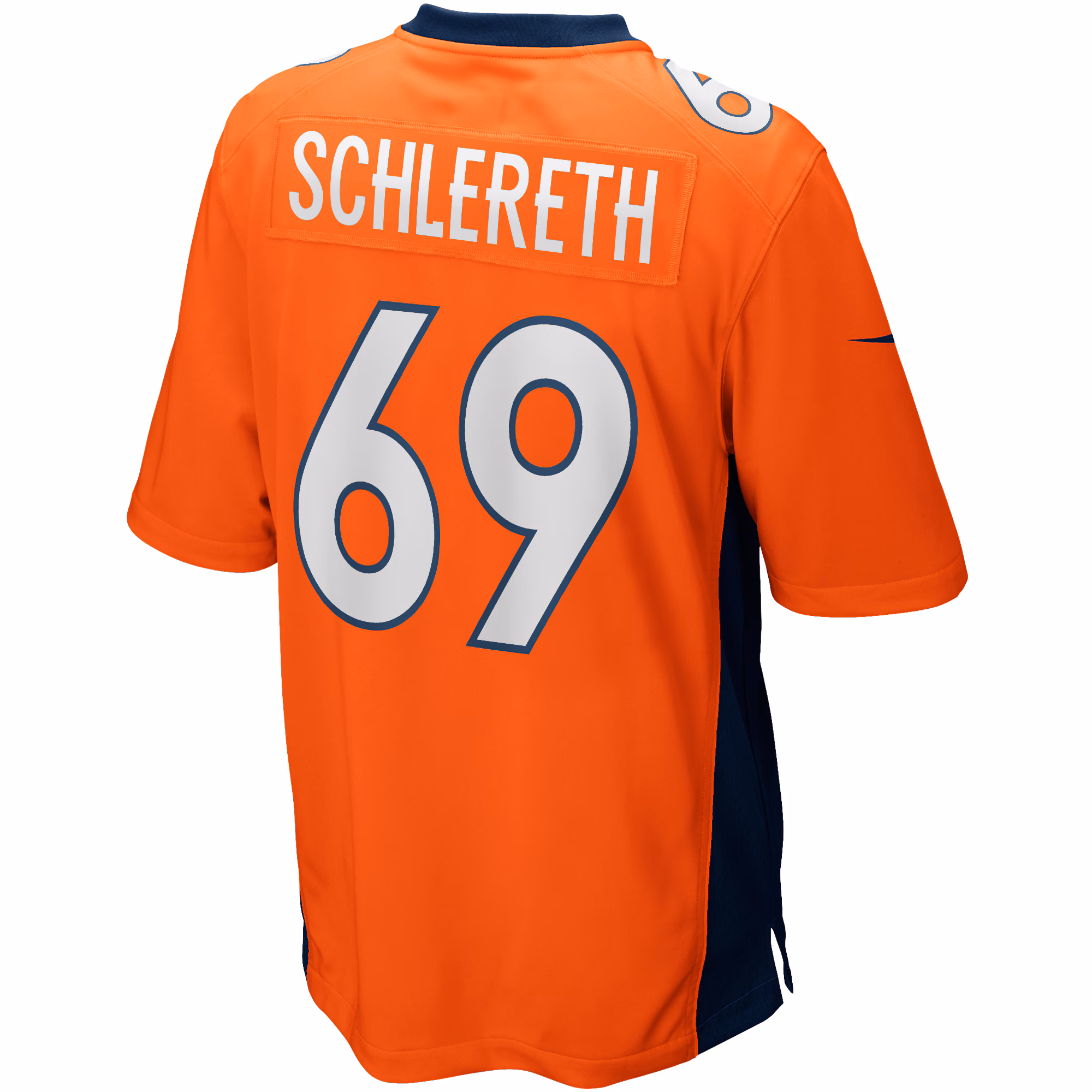 Mark Schlereth Denver Broncos Game Retired Player Jersey - Orange
