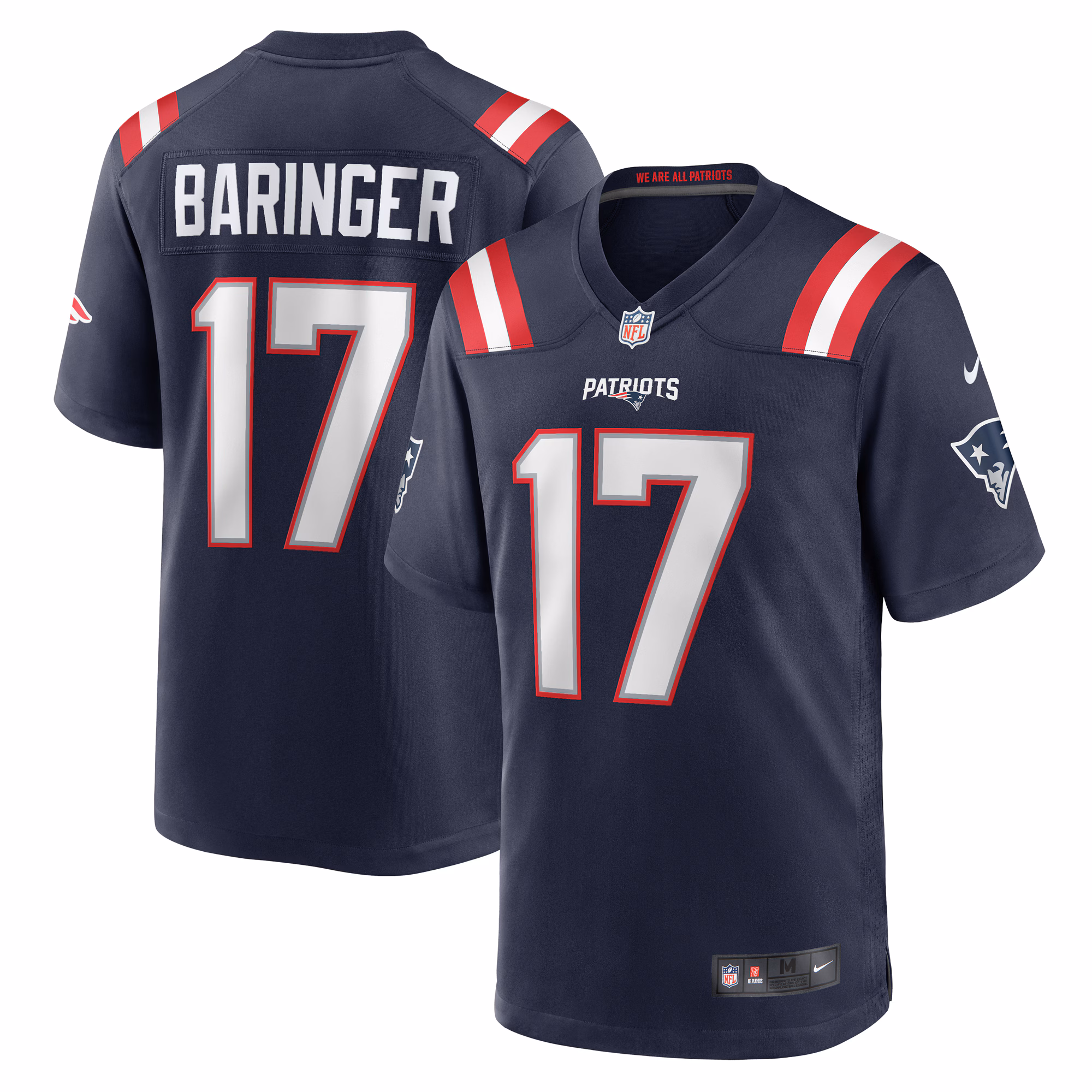 Bryce Baringer New England Patriots Team Game Jersey -  Navy