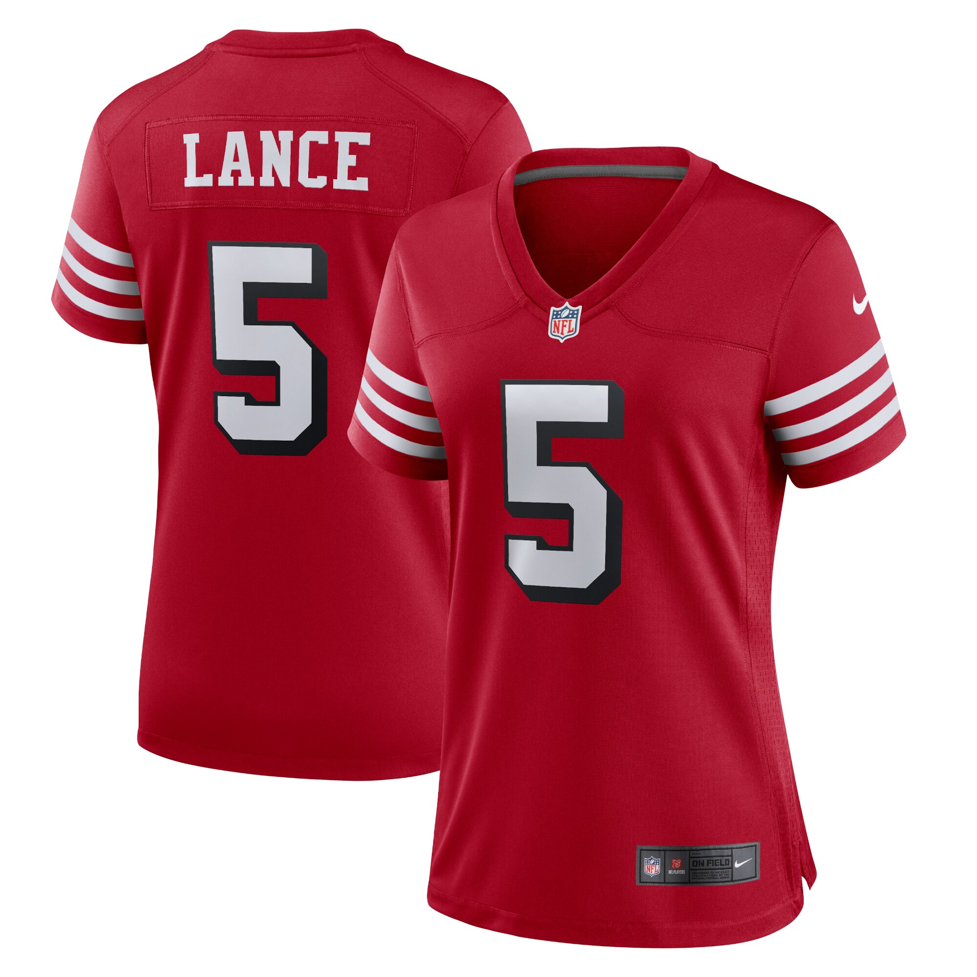 Trey Lance San Francisco 49ers  Women's Alternate Game Jersey - Scarlet