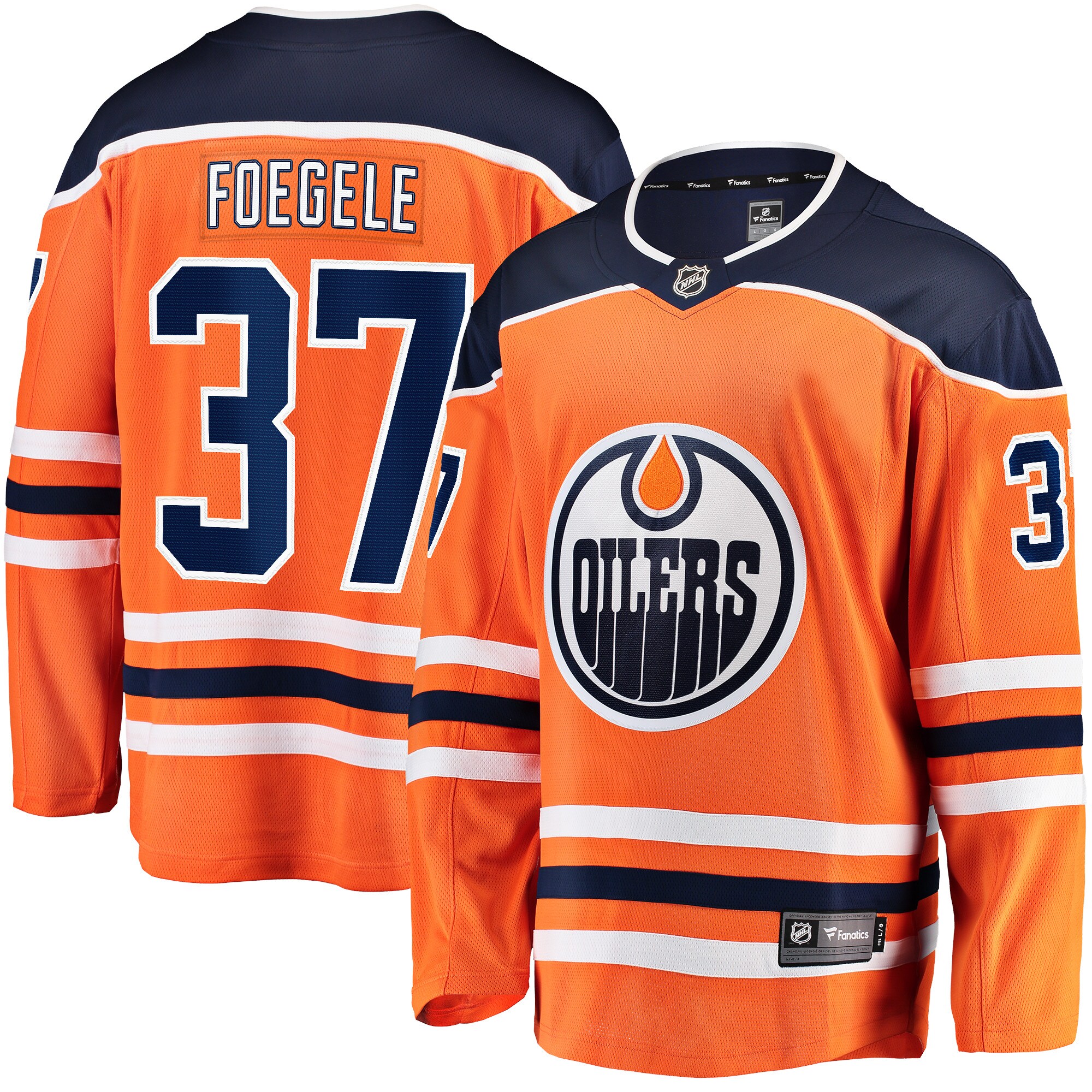 Warren Foegele Edmonton Oilers Home Breakaway Player Jersey - Orange