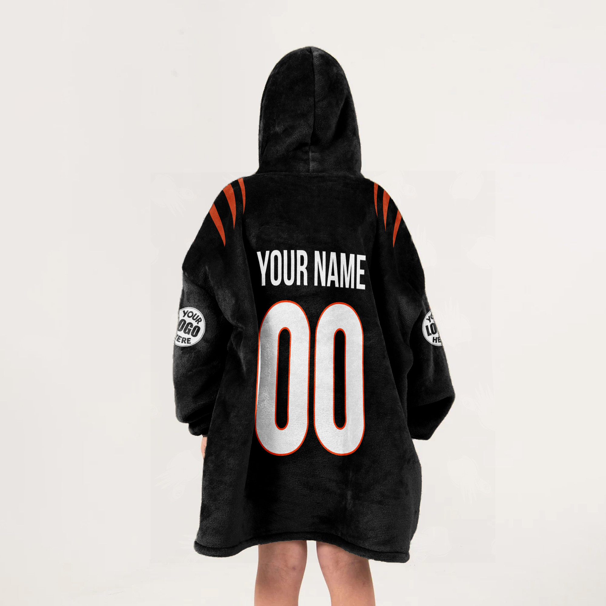 Adult Custom Blanket Hoodie Cincinnati Inspired Color