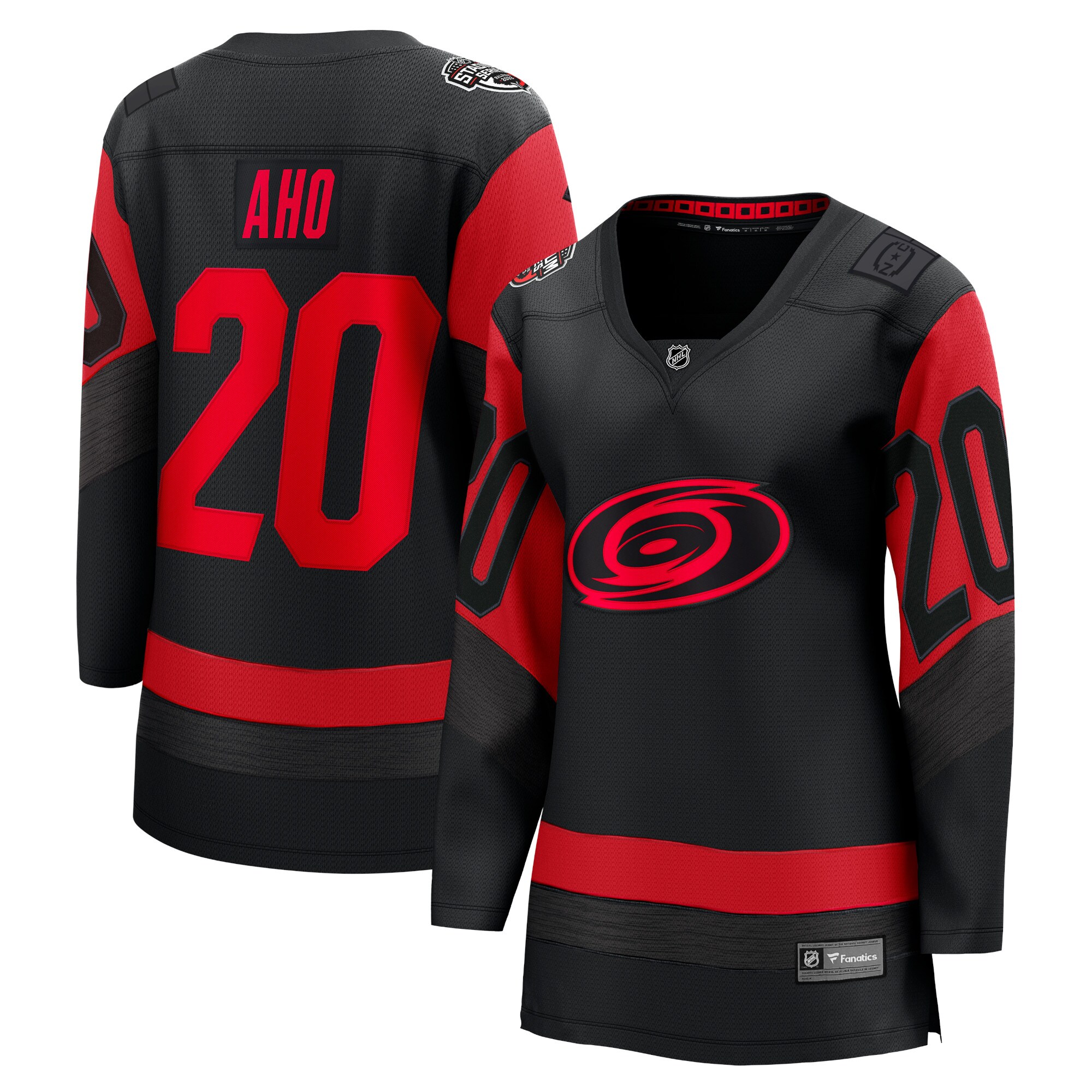 Sebastian Aho Carolina Hurricanes Women's 2023 NHL Stadium Series Breakaway Player Jersey - Black
