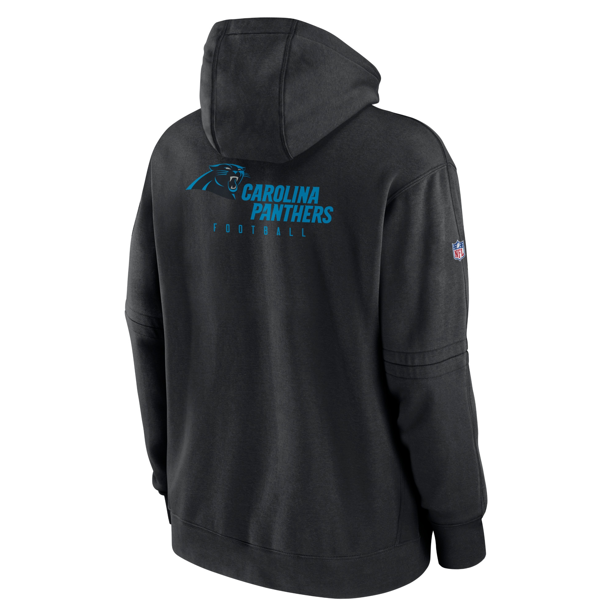 Carolina Panthers  Sideline Club Fleece Pullover Hoodie - Black