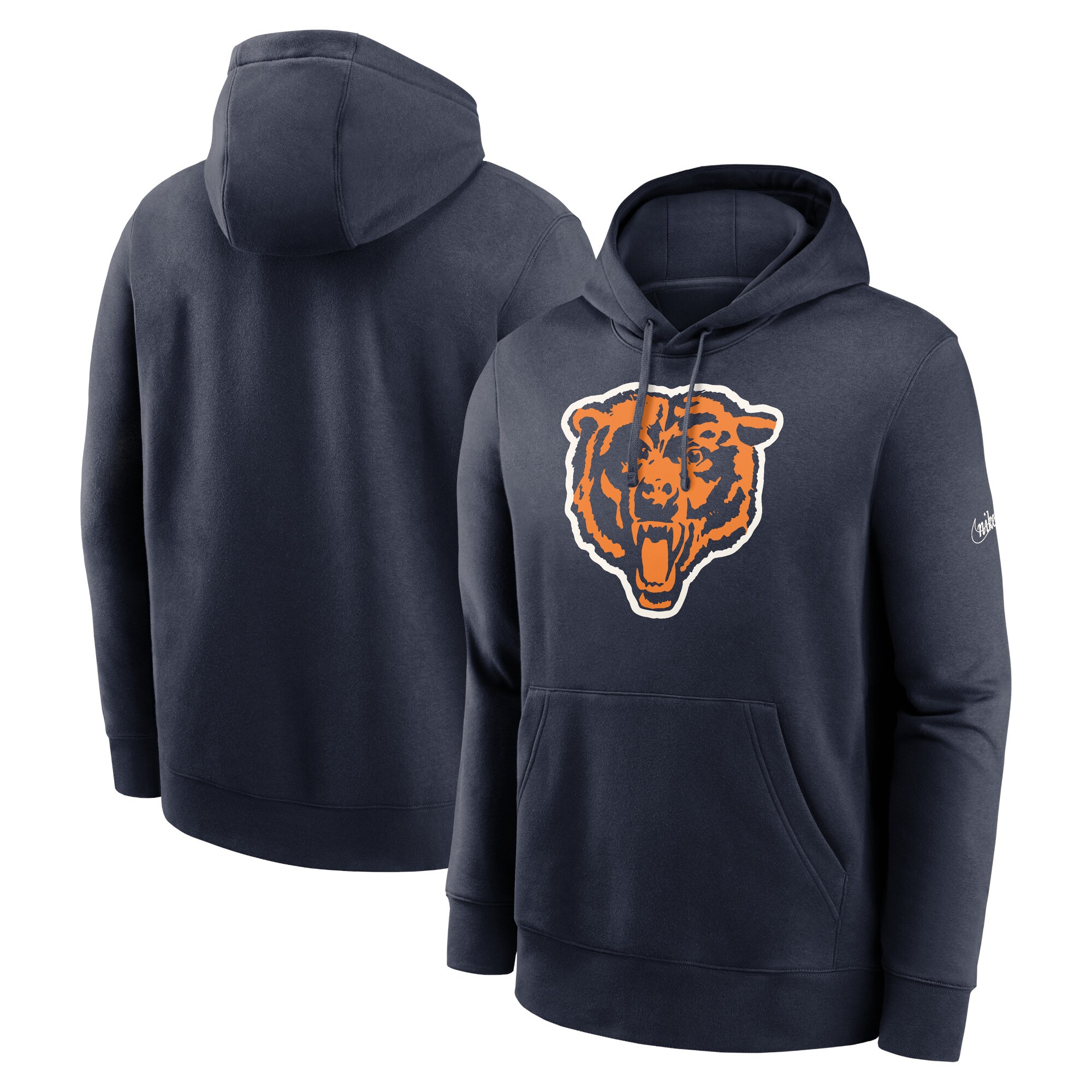 Chicago Bears Rewind Club Pullover Hoodie - Navy