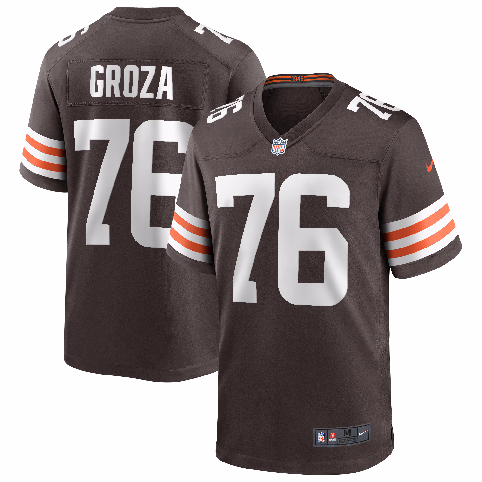 Lou Groza Cleveland Browns Game Retired Player Jersey - Brown