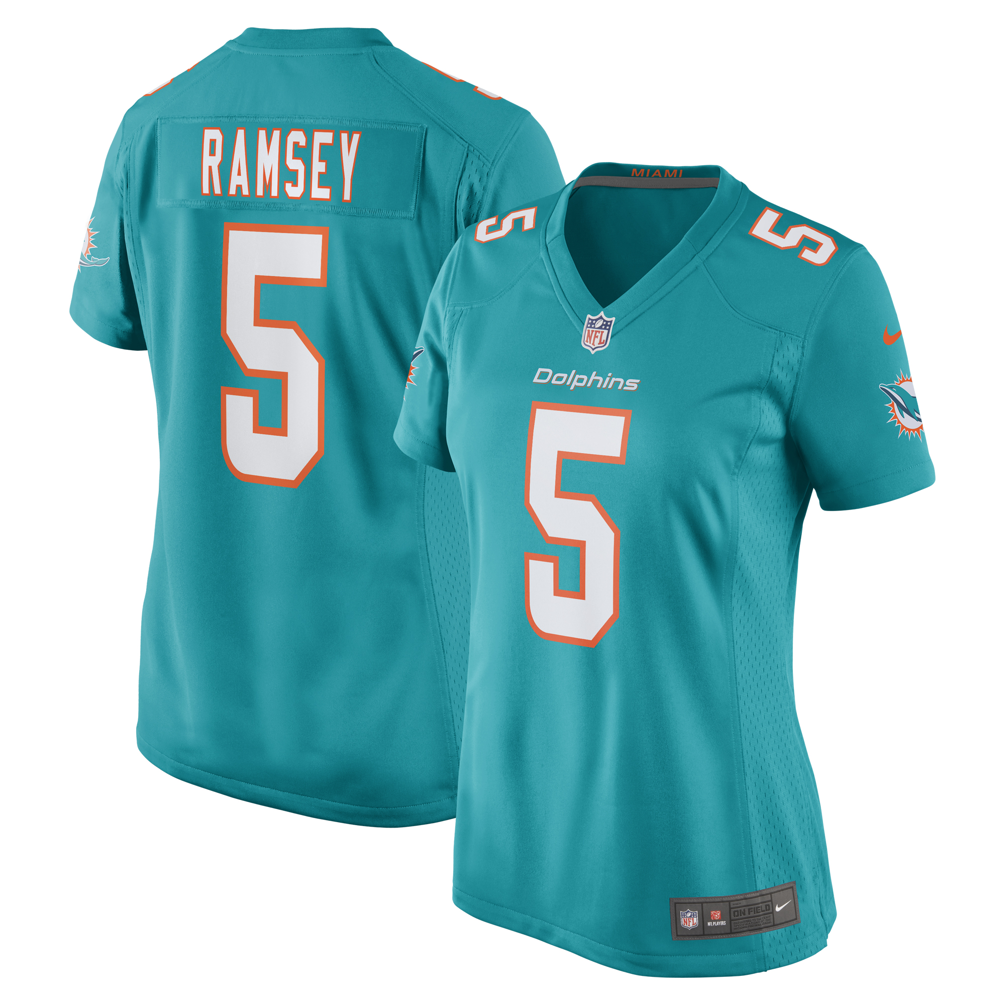 Jalen Ramsey Miami Dolphins Women's Player Jersey - Aqua