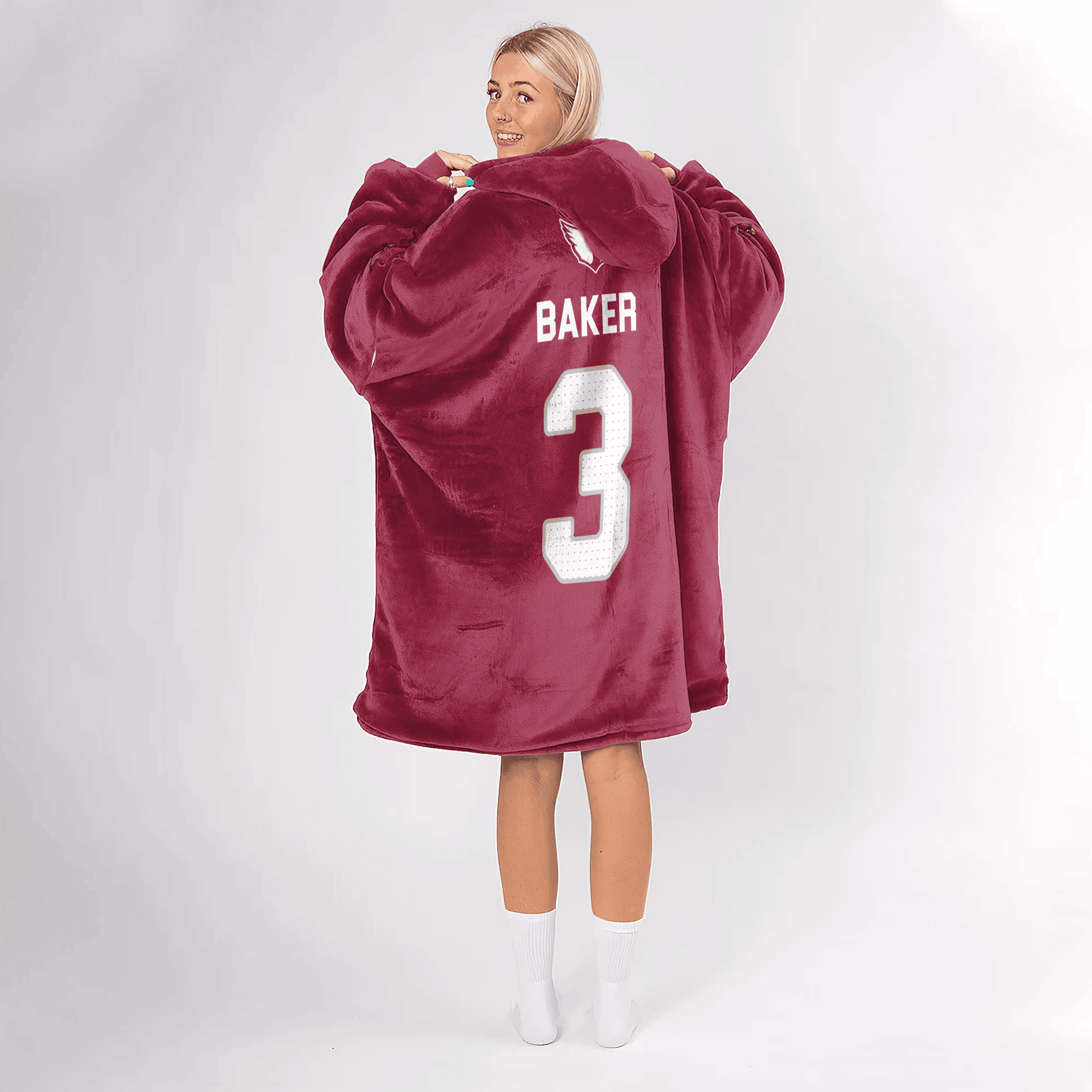 Adult 3 Arizona Football Unisex Blanket Hoodie