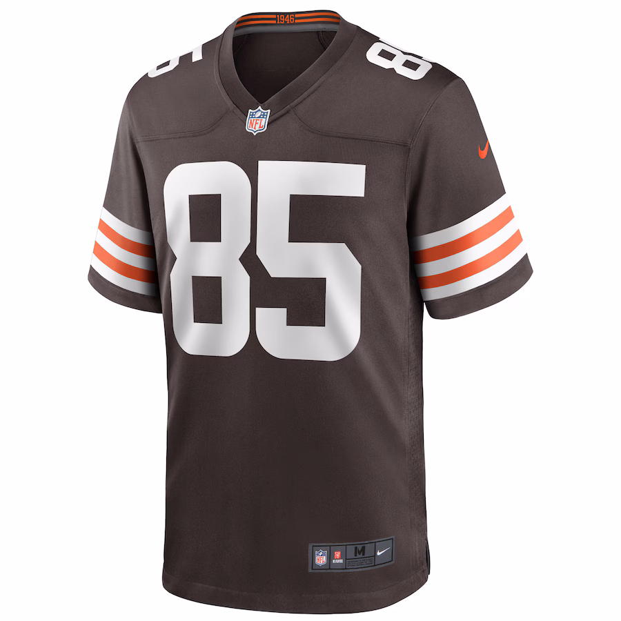 Men's David Njoku #85 Brown Cleveland Browns Player Game Jersey