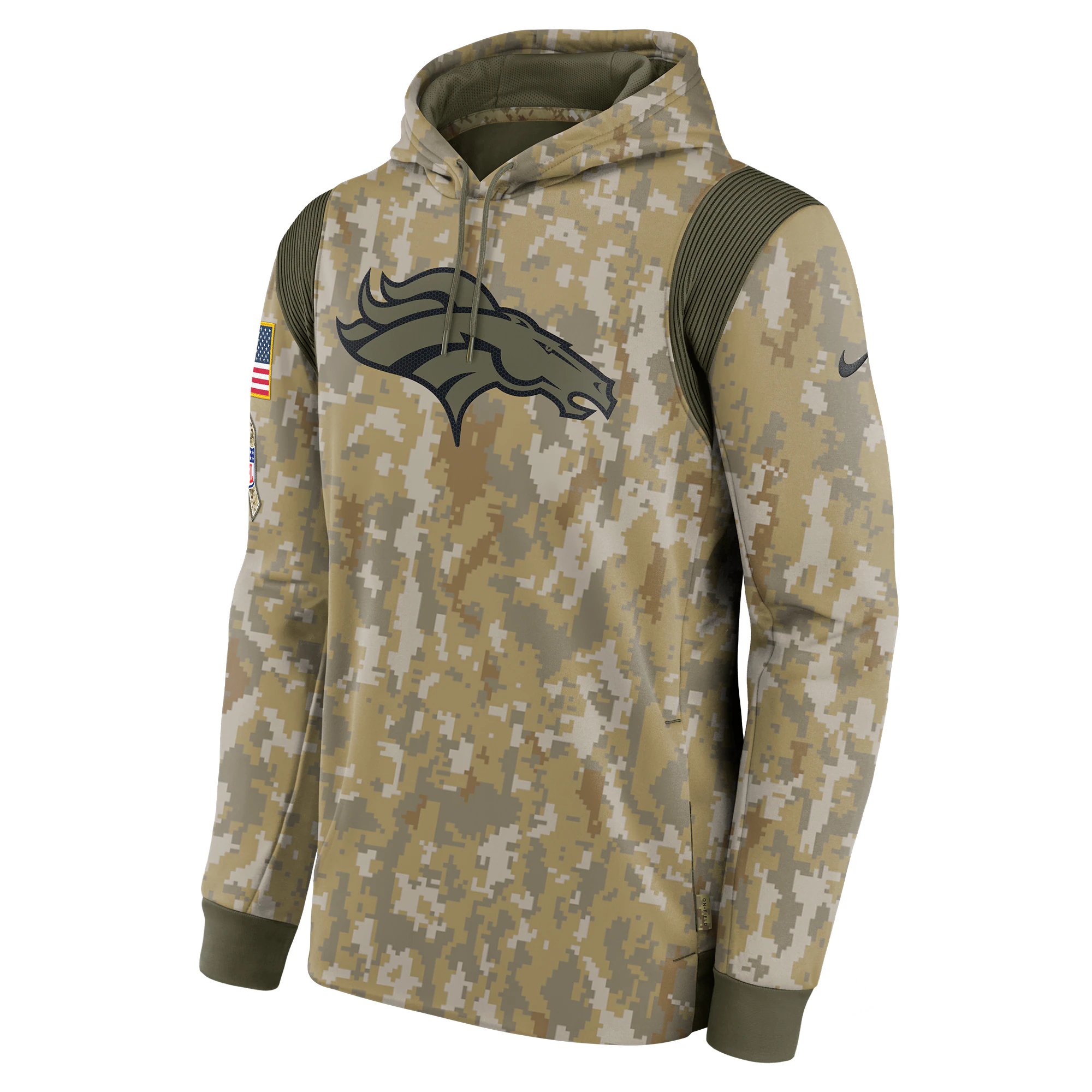 Denver Broncos Salute To Service Therma Performance Pullover Hoodie - Camo