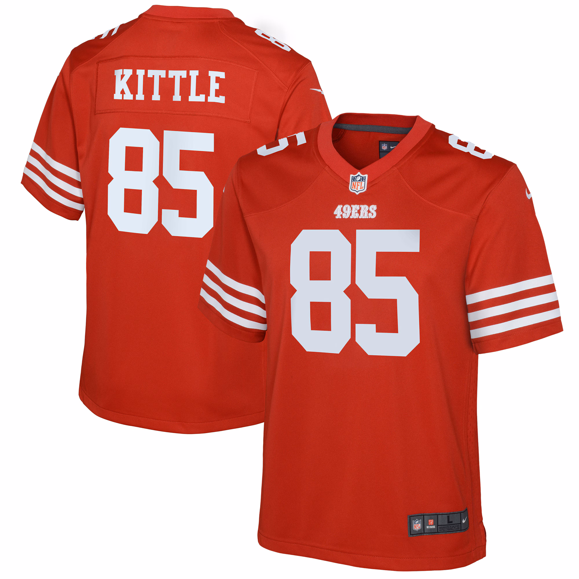 George Kittle San Francisco 49ers Youth Game Jersey - Scarlet