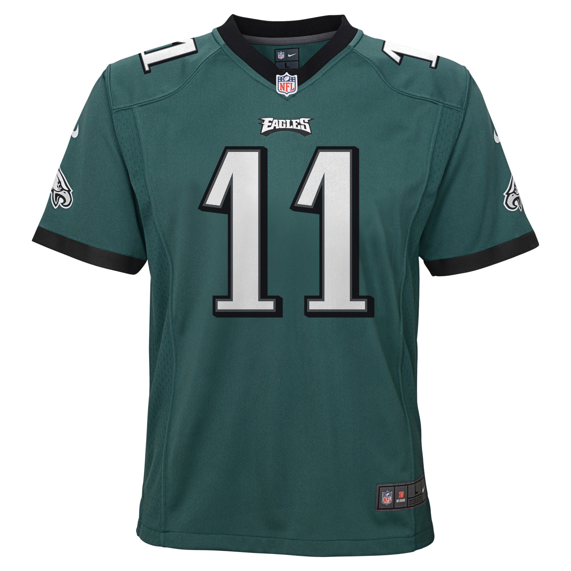 A.J. Brown Philadelphia Eagles  Youth Game Jersey - Midnight Green