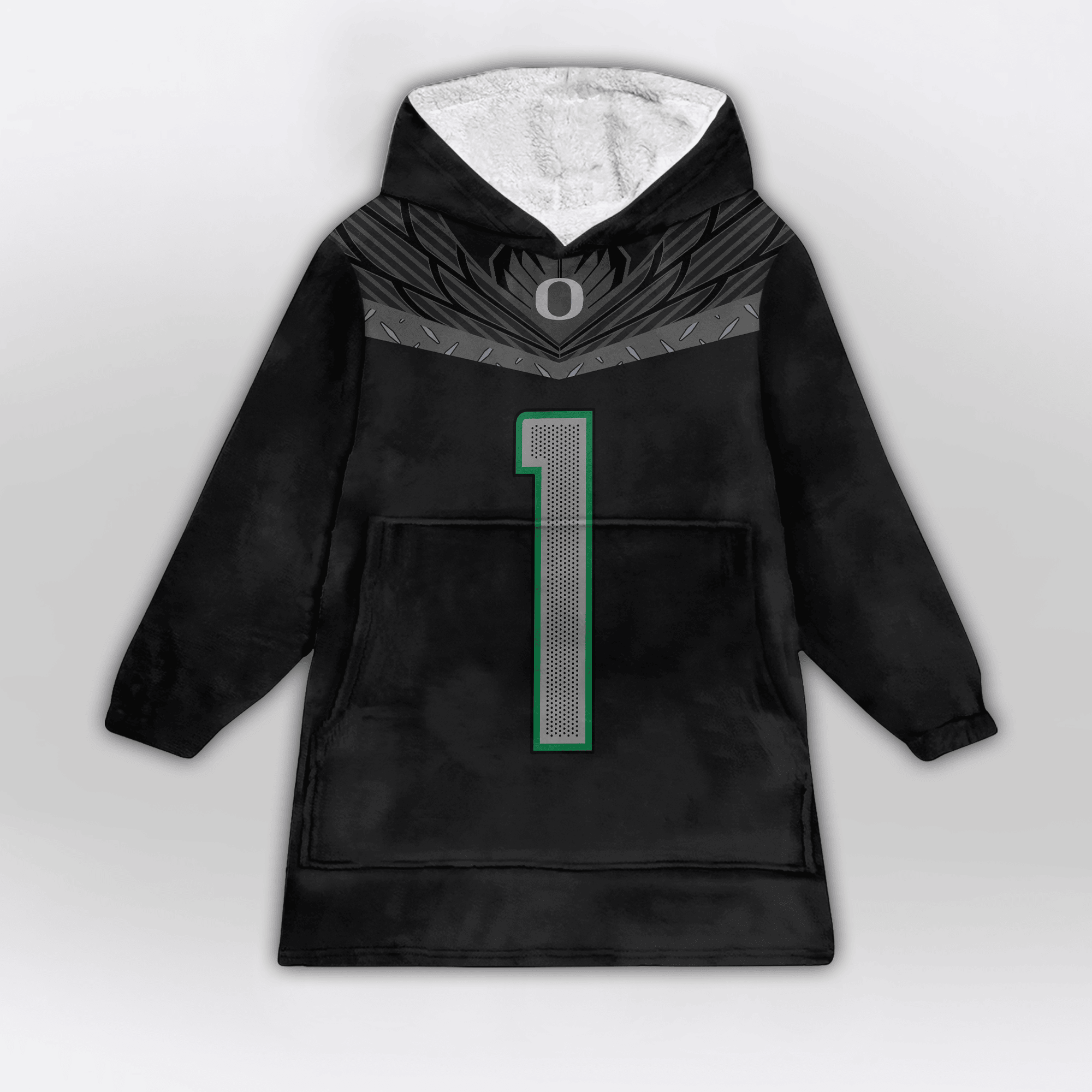 Adult D.M 1 Oregon Football Unisex Blanket Hoodie