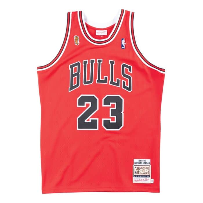 Authentic Jersey Chicago Bulls Road Finals 1995-96 Michael