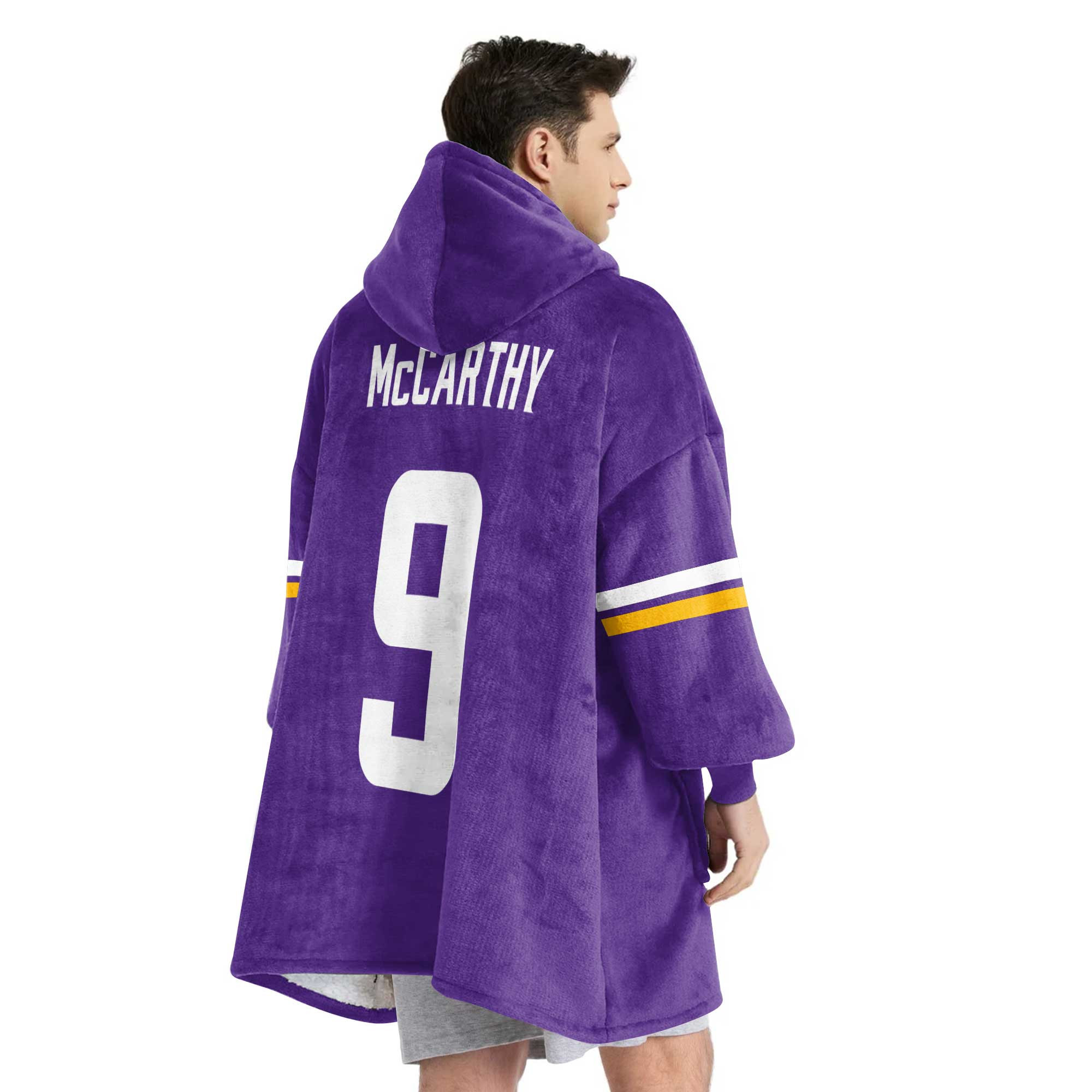 Adult 9 Minnesota Football Unisex Blanket Hoodie