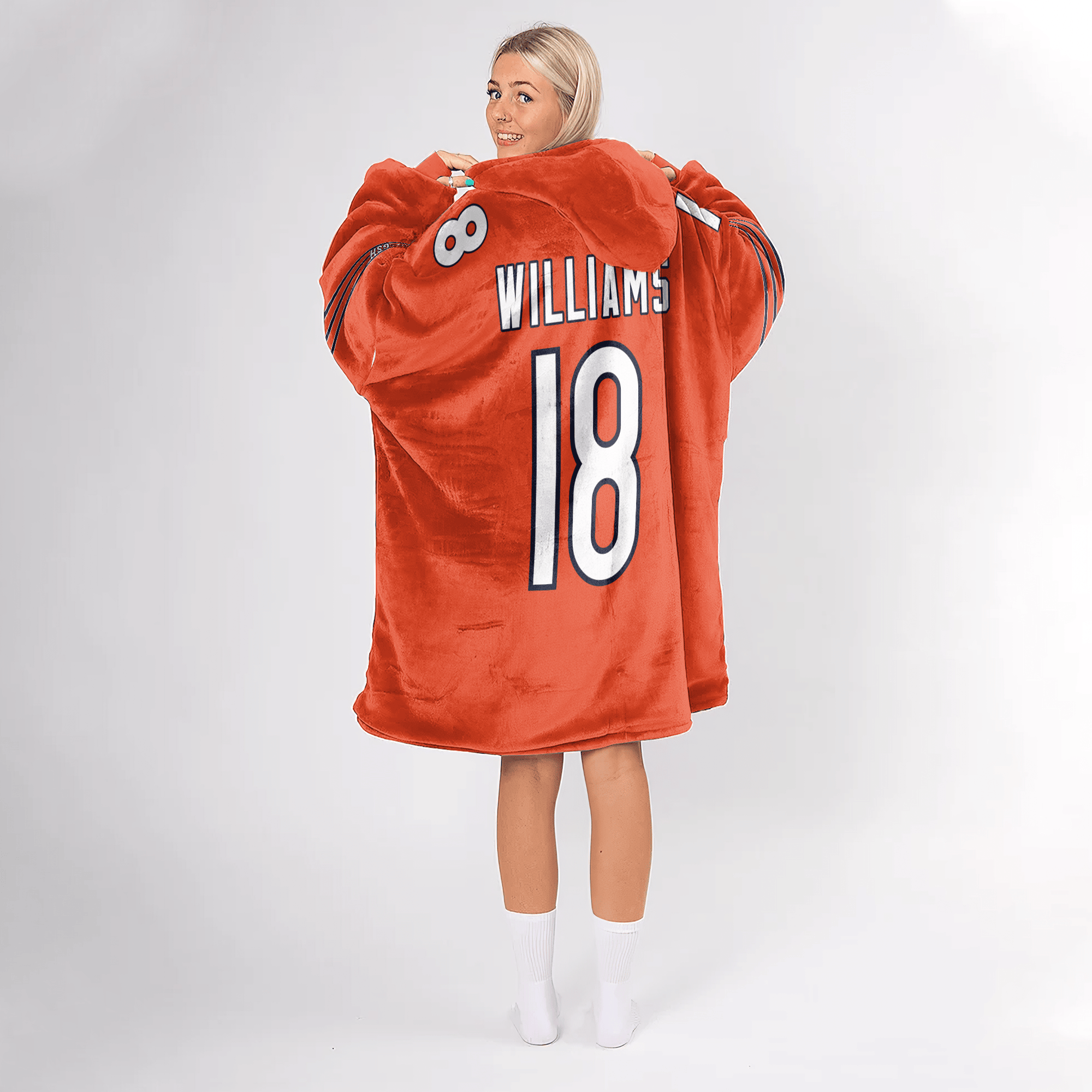 Adult C.W 18 Captain Chicago Football Unisex Blanket Hoodie