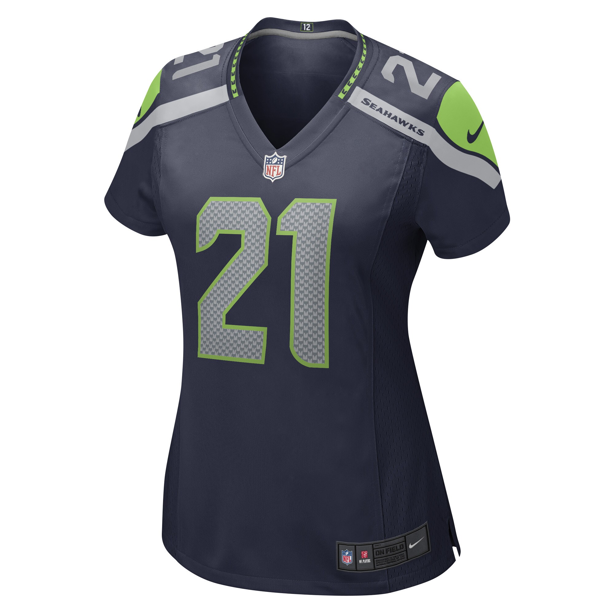 Artie Burns Seattle Seahawks  Women's Game Player Jersey - College Navy