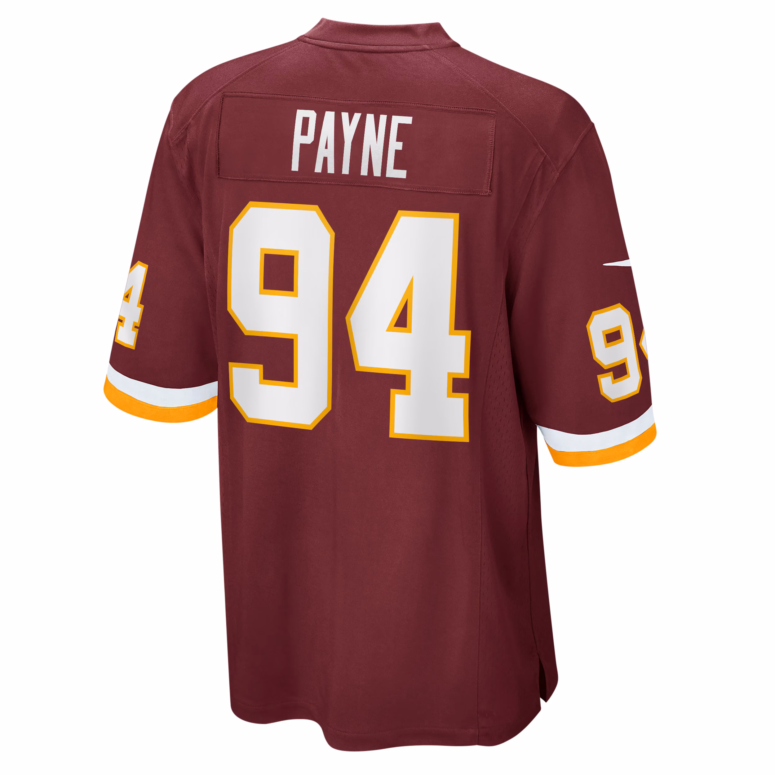 Daron Payne Washington Football Team Game Player Jersey - Burgundy