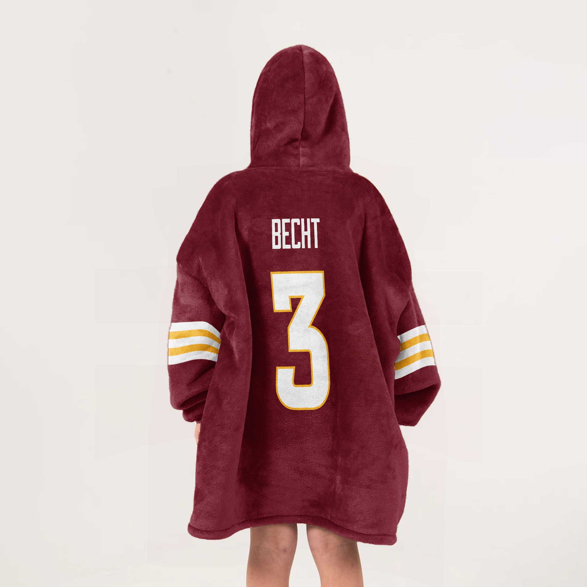 Adult 3 Iowa State Football Unisex Blanket Hoodie