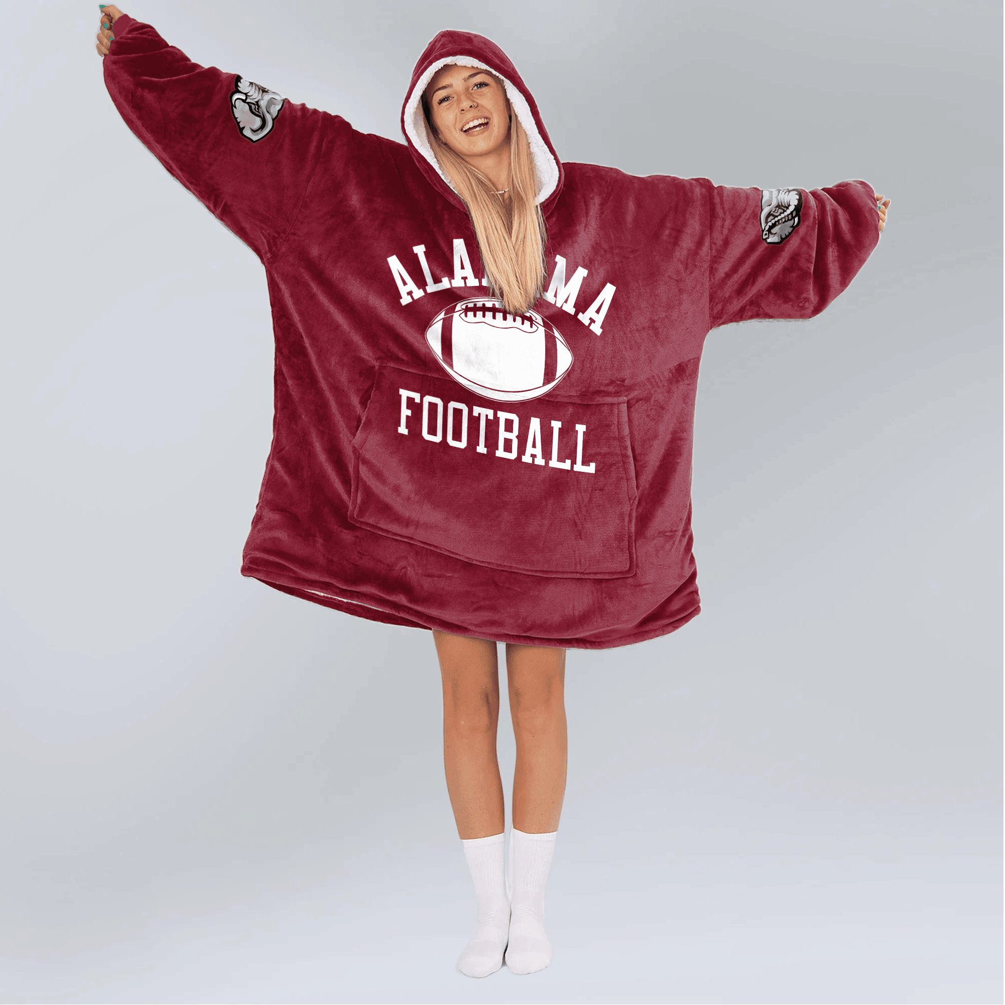Adult 1 Alabama Football Unisex Blanket Hoodie