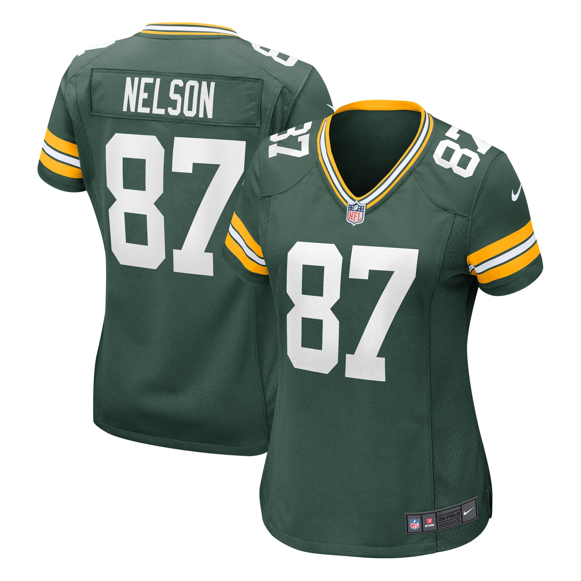 Jordy Nelson Green Bay Packers Women's Retired Game Jersey - Green