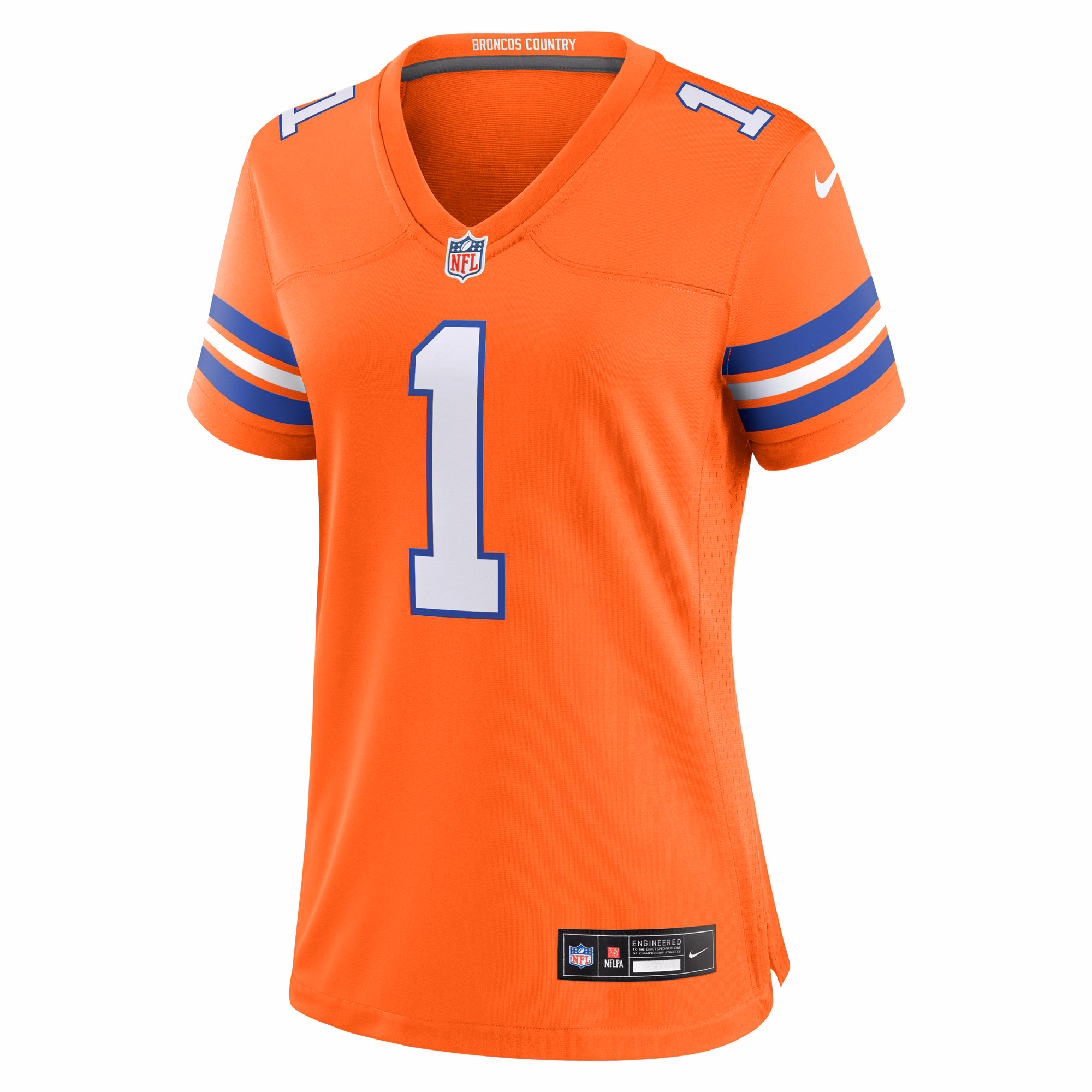 Jason Elam Denver Broncos Women's Mile High Collection 1977 Throwback Retired Player Game Jersey - Orange